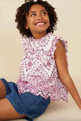 Alicia Embroidered Tween Top