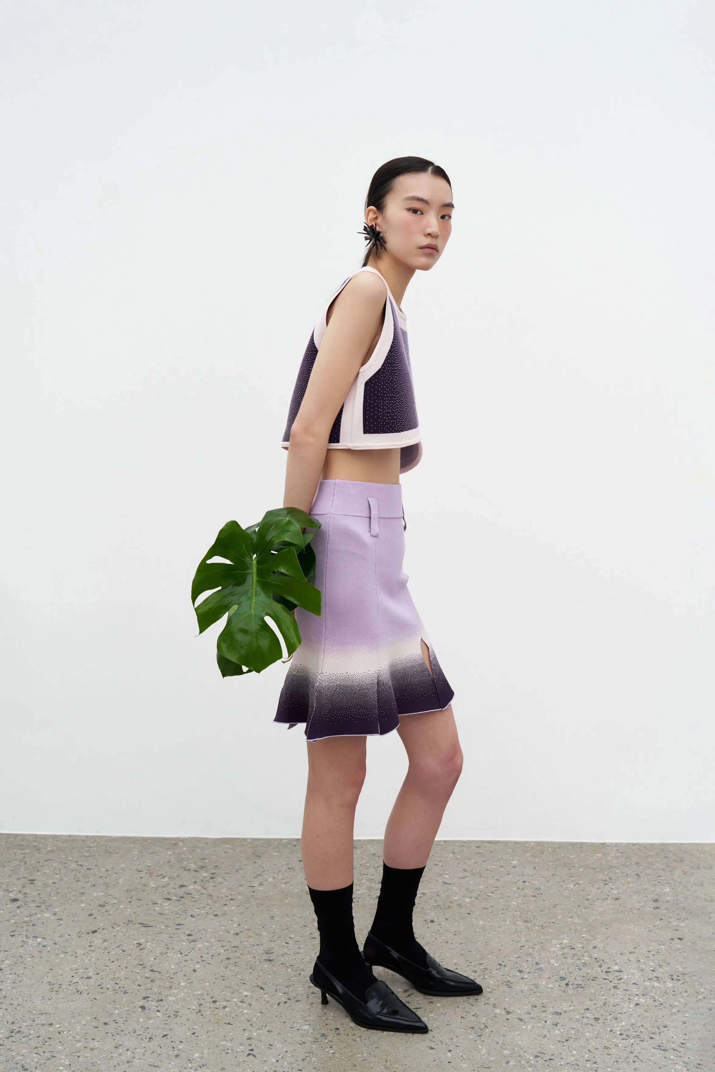 ASTER GRADIENT PRINT CARWASH SKIRT