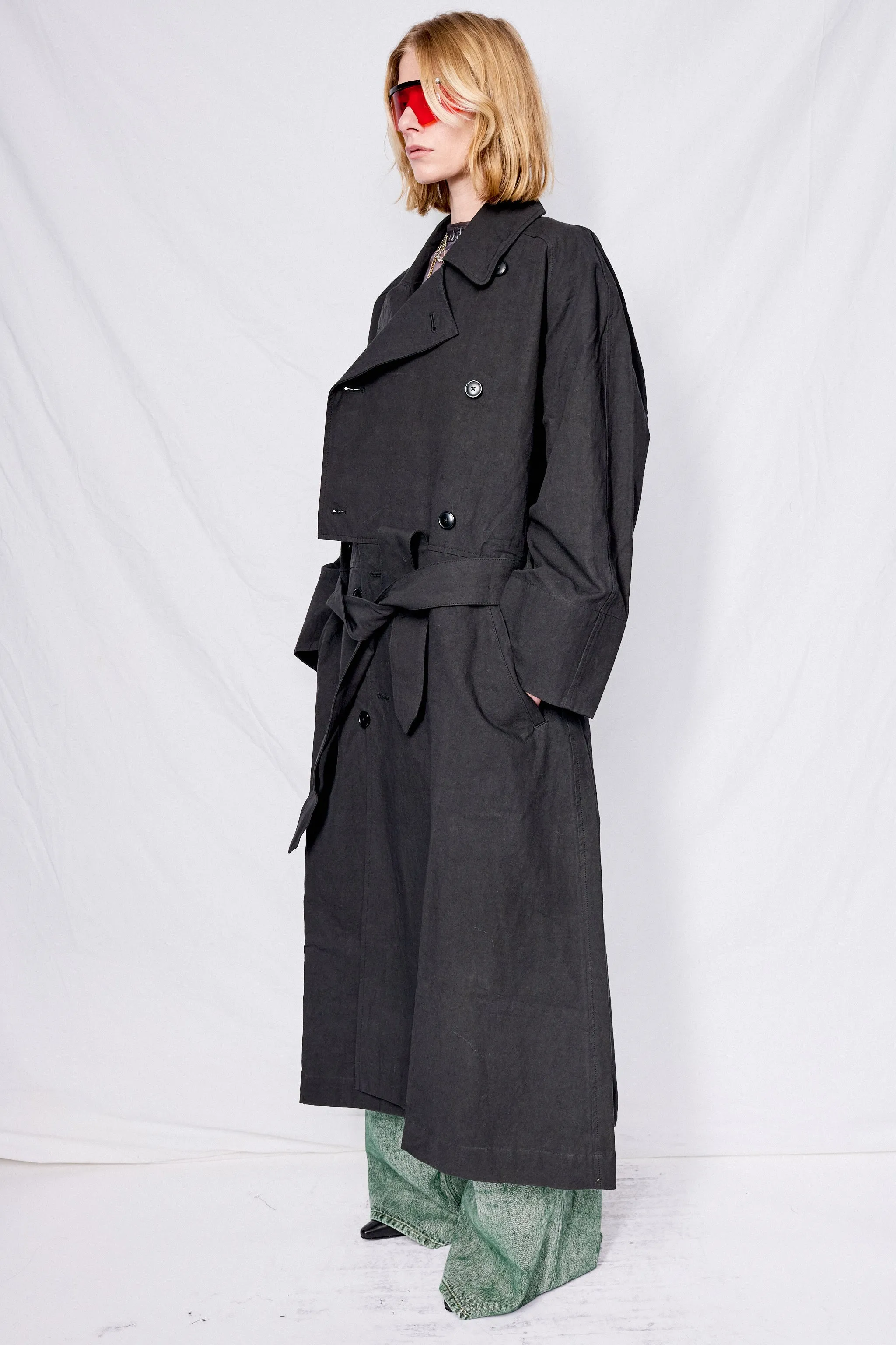 Black Unisex Long Coat