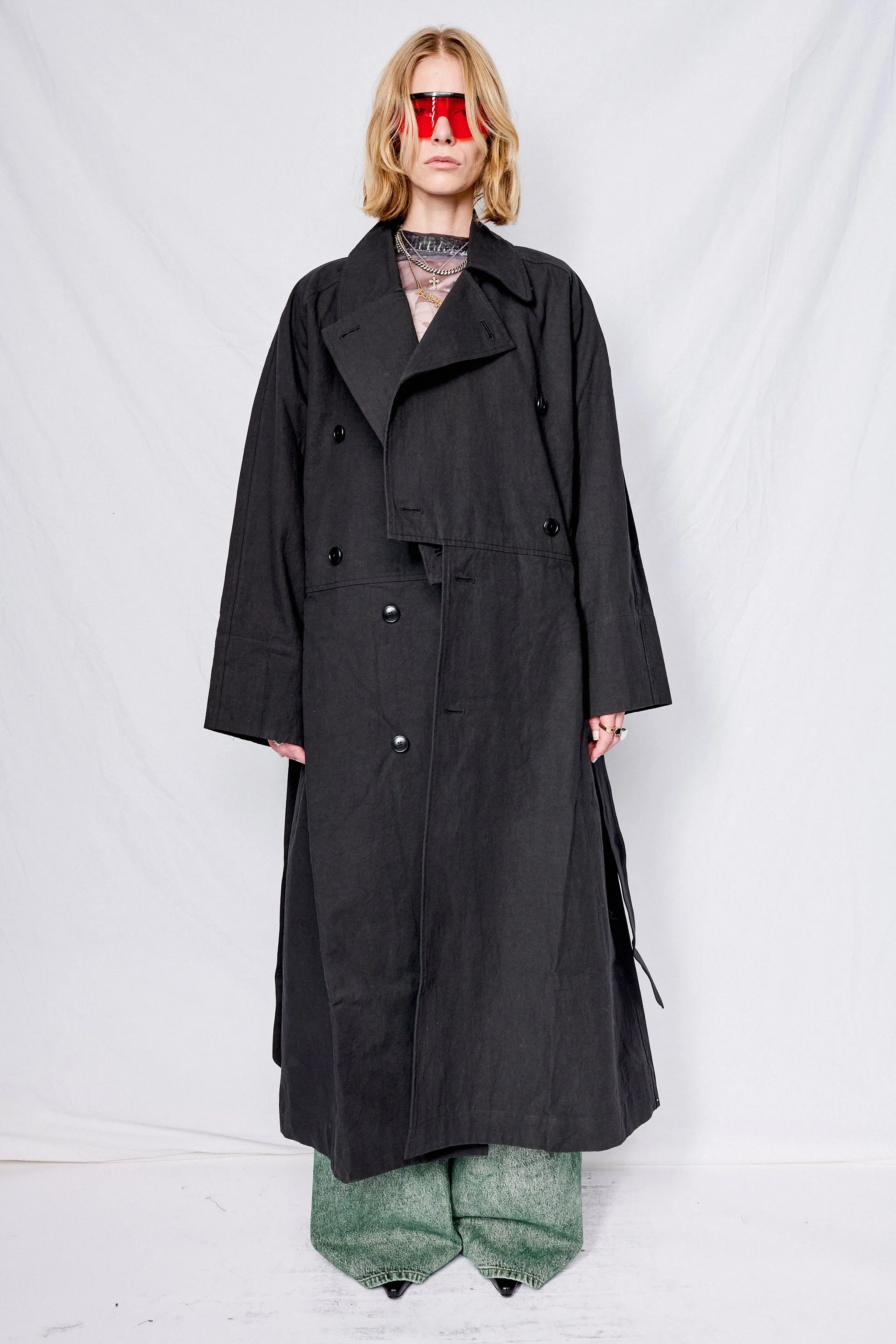 Black Unisex Long Coat