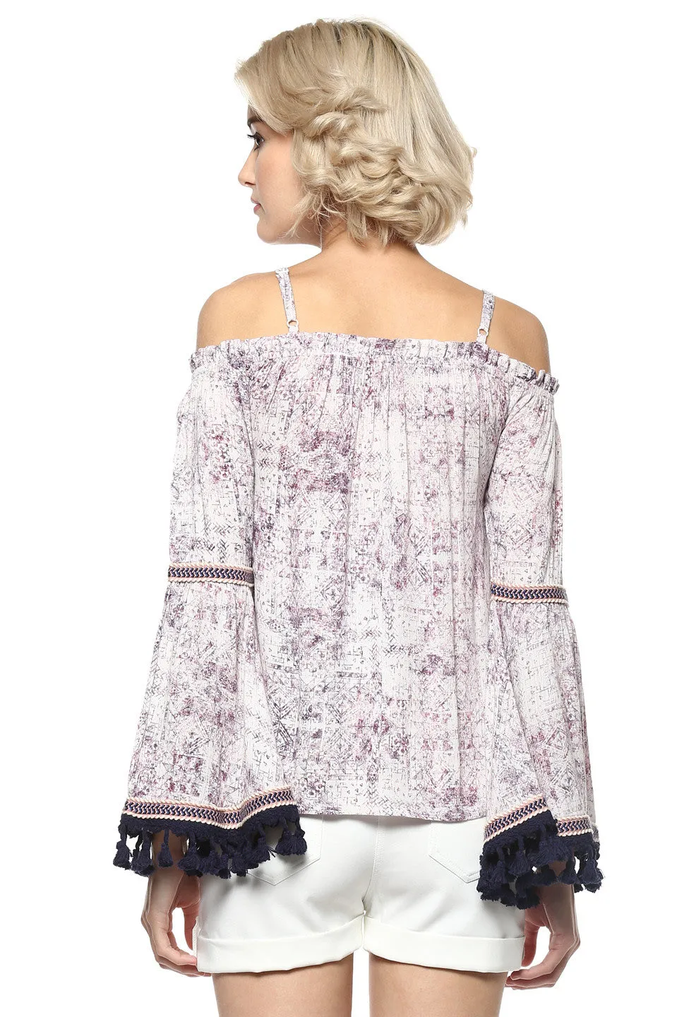 Boho Off Shoulder Printed Top