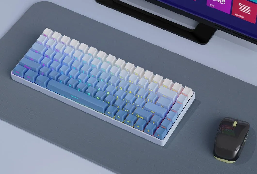 Cherry Profile Double-Shot PBT Keycap Set - Blue Gradient