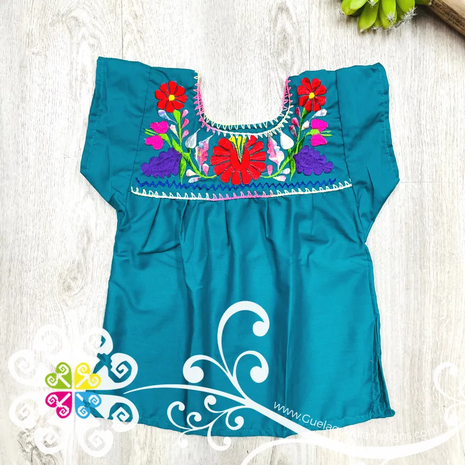 Children Tehuacan Top - Embroider Blouse