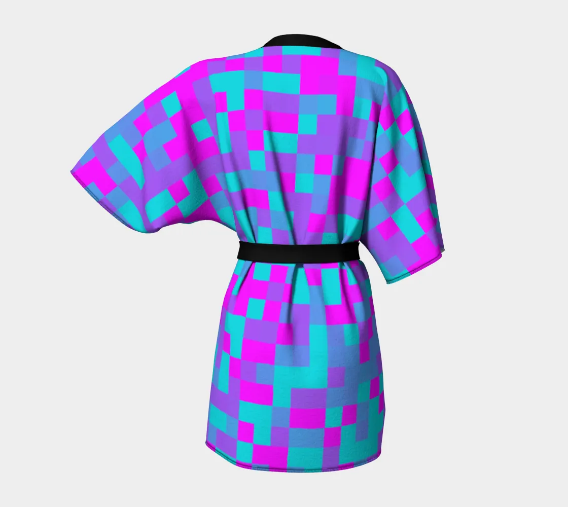 Cyber pixel Kimono Robe | Hubert S