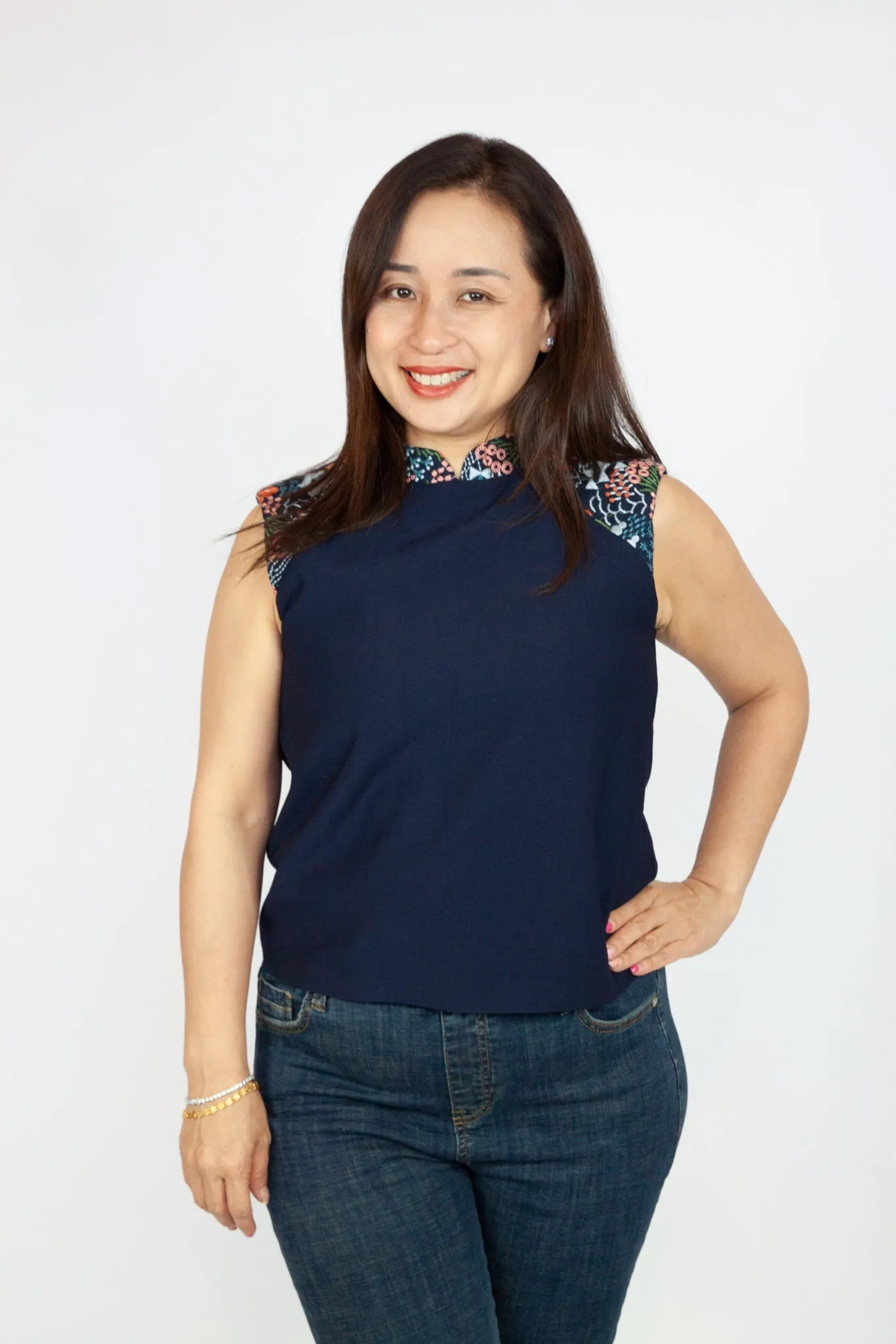 Embroidered Cheongsam Top