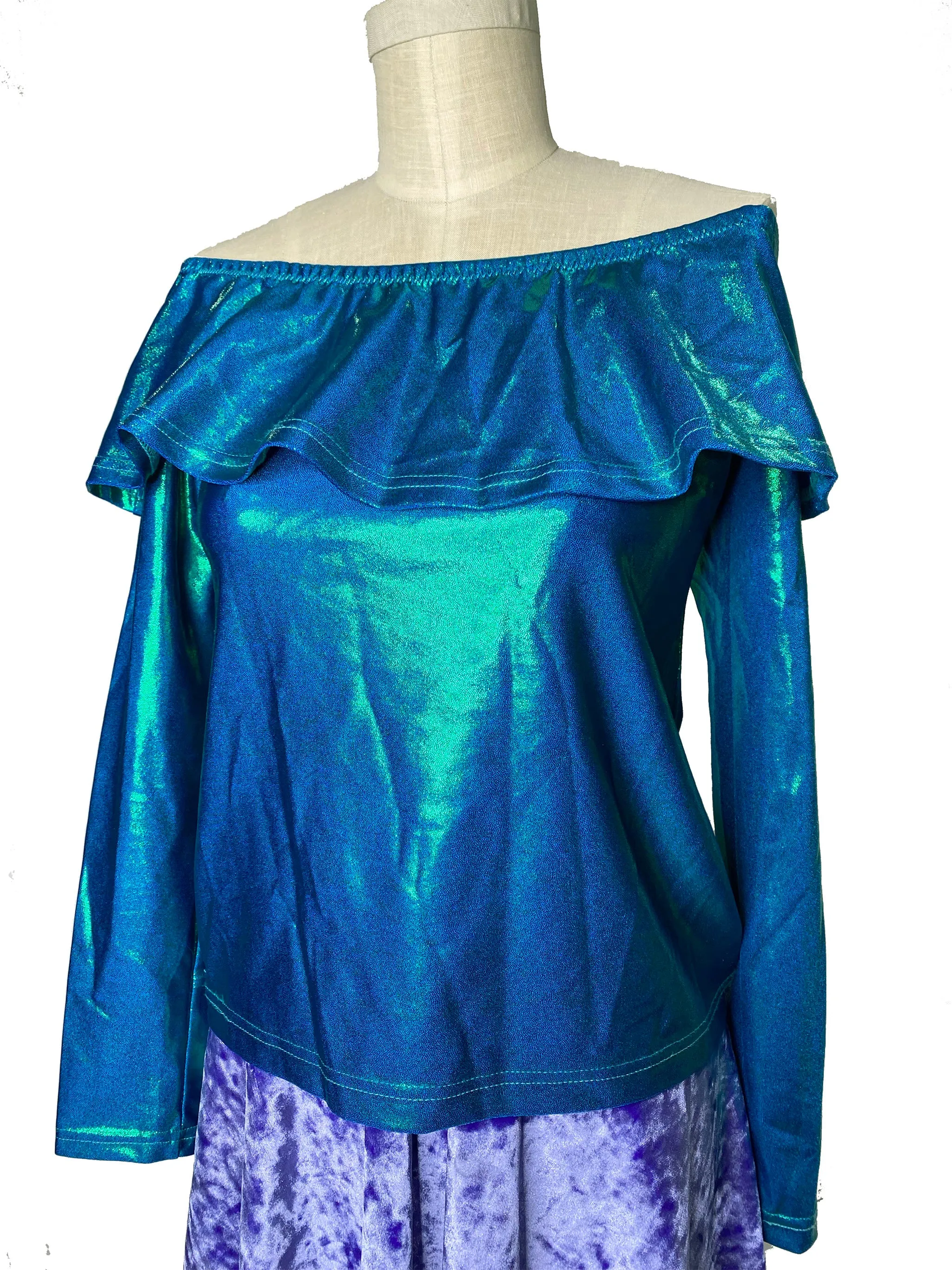 Emerald Peplum Top (Medium)