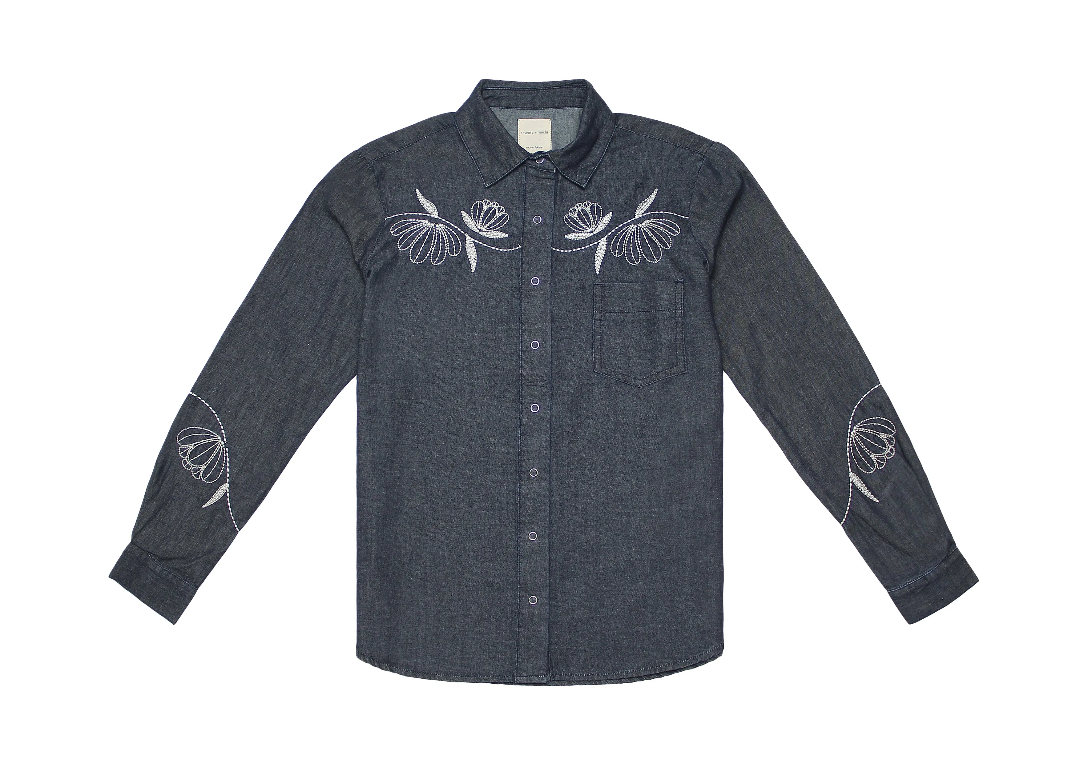 Flor Ray Shirt in Indigo Rinse