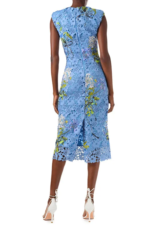 Floral Printed Lace Sheath