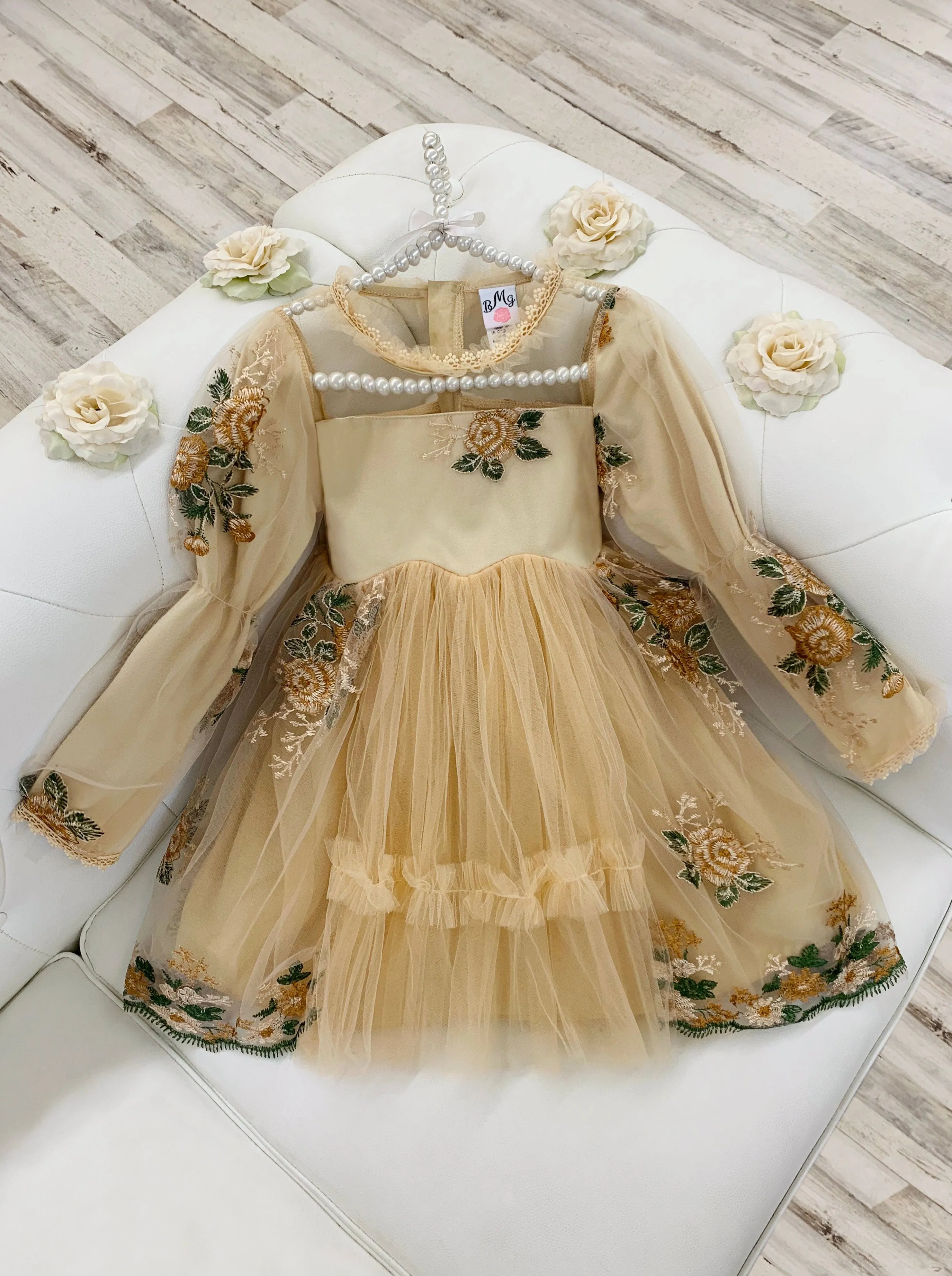 Flower Embroidered Lace Dress