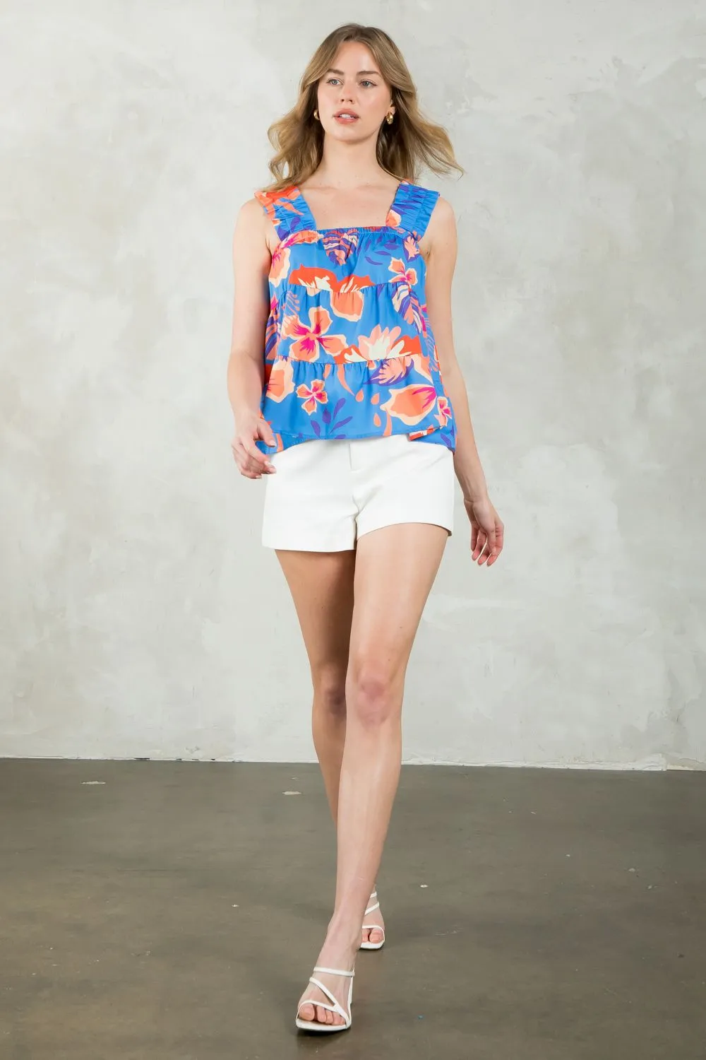 Flower Print Tank Top