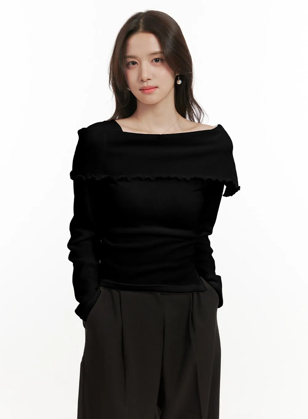 Frill Off Shoulder Top ON429