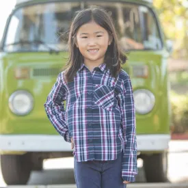 Girl Long Sleeve Plaid Shirt