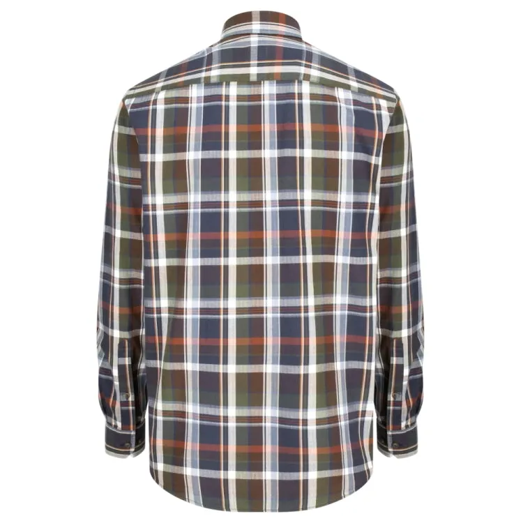 Hoggs of Fife Luthrie LS Plaid Shirt - Navy Check