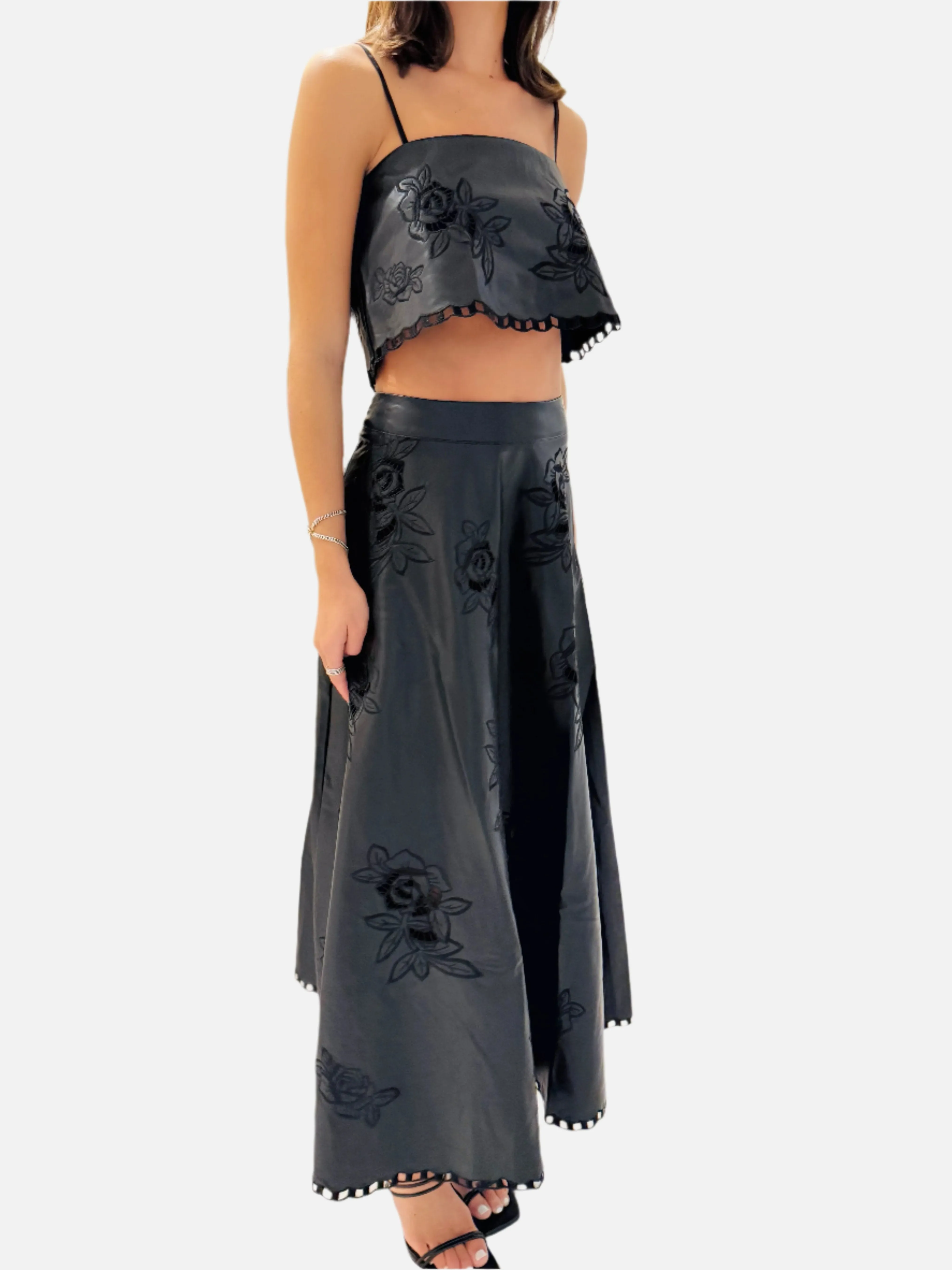 Karina Grimaldi Ava Leather Skirt