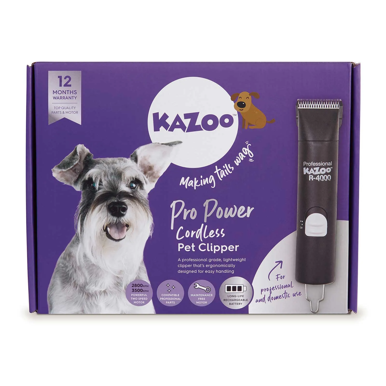 Kazoo Dog Clipper Pro Power Cordless