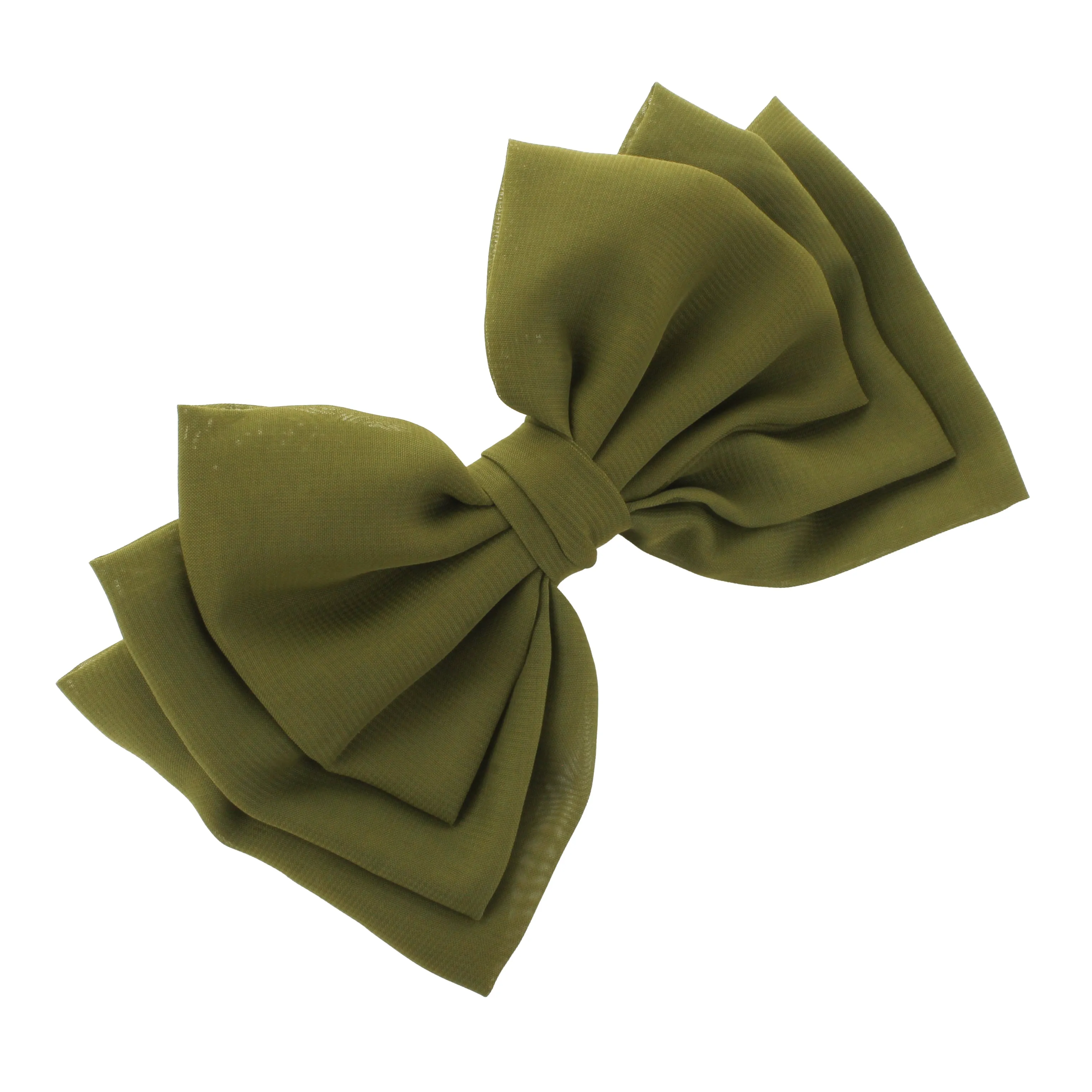 Layered Chiffon Fabric Hair-Bow