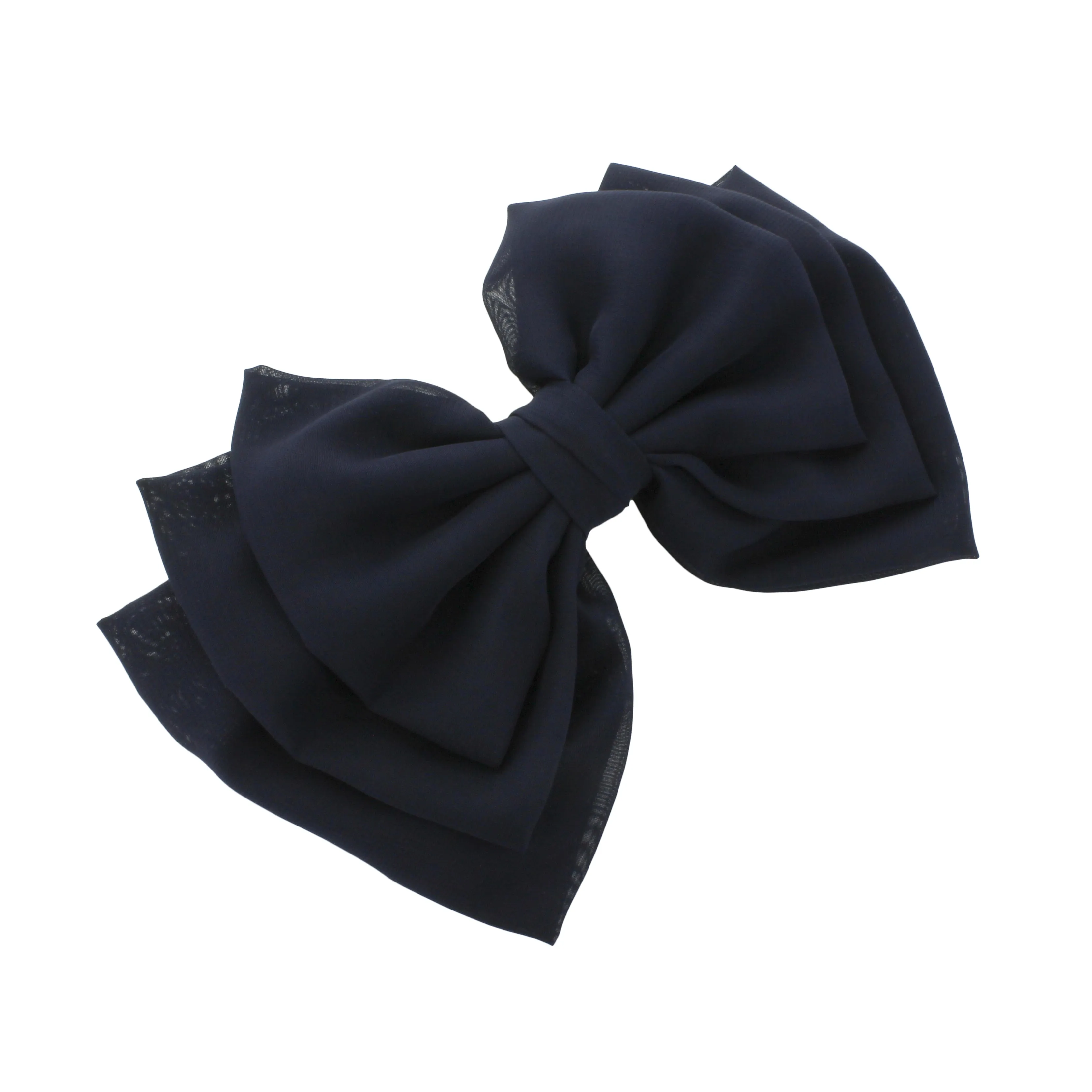 Layered Chiffon Fabric Hair-Bow