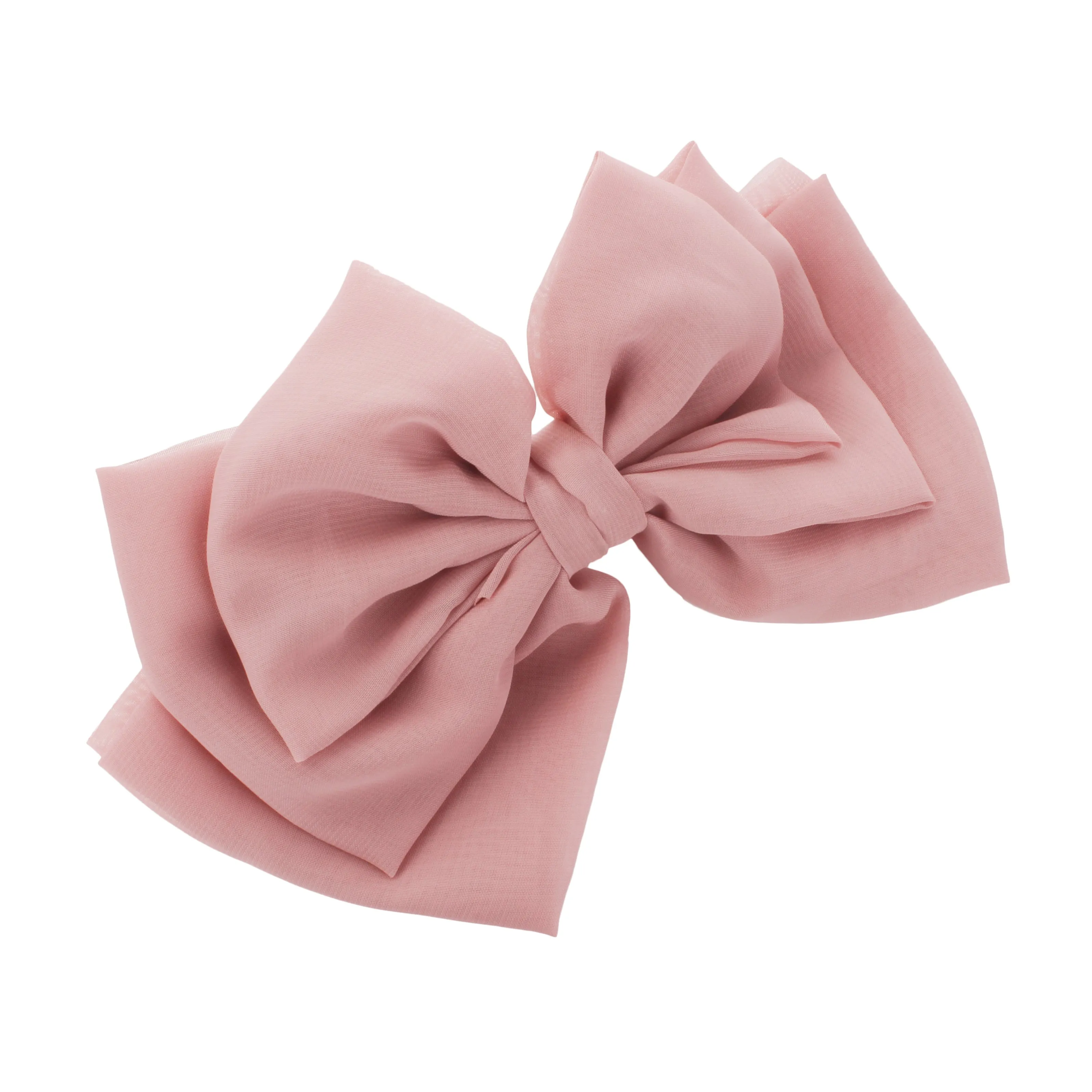 Layered Chiffon Fabric Hair-Bow