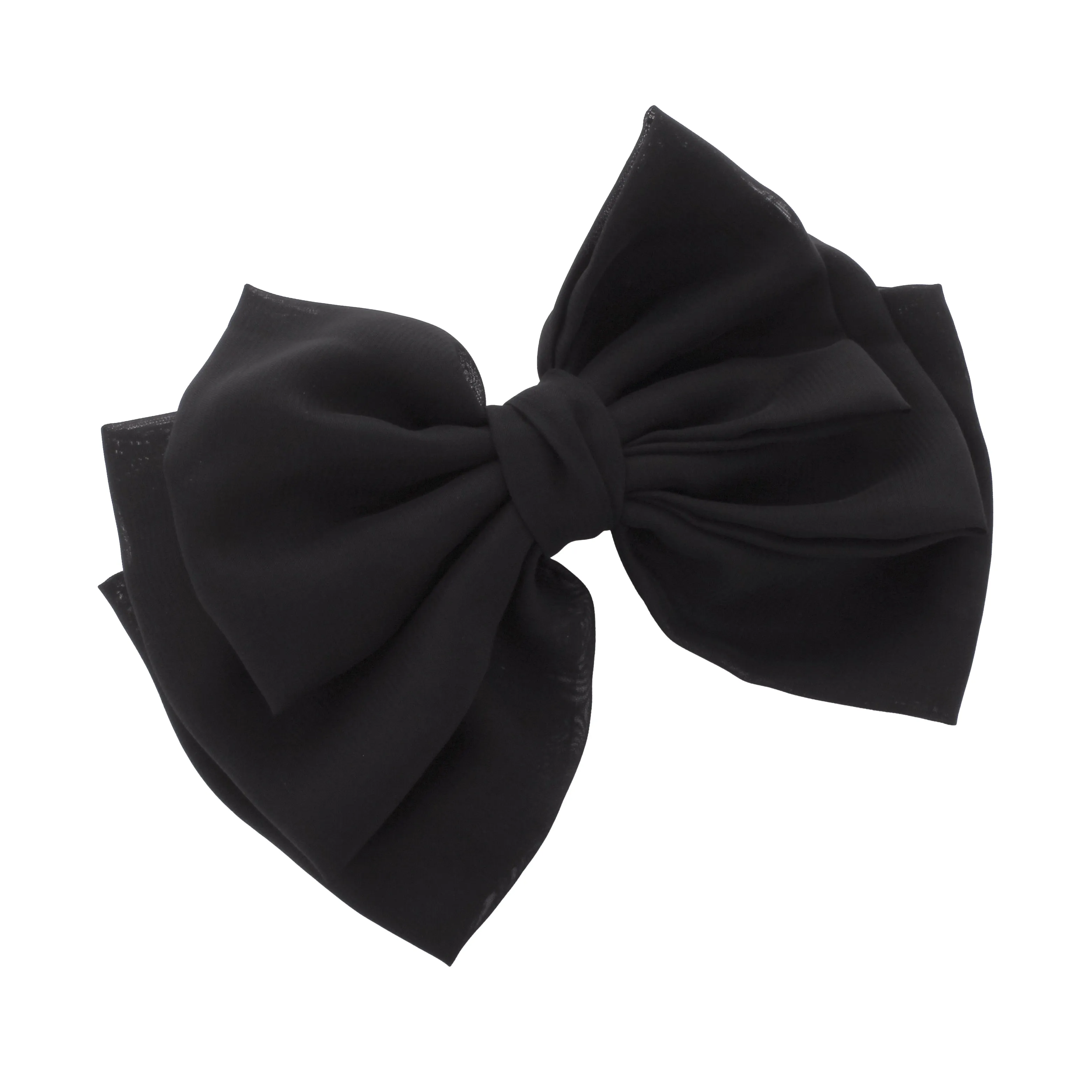 Layered Chiffon Fabric Hair-Bow