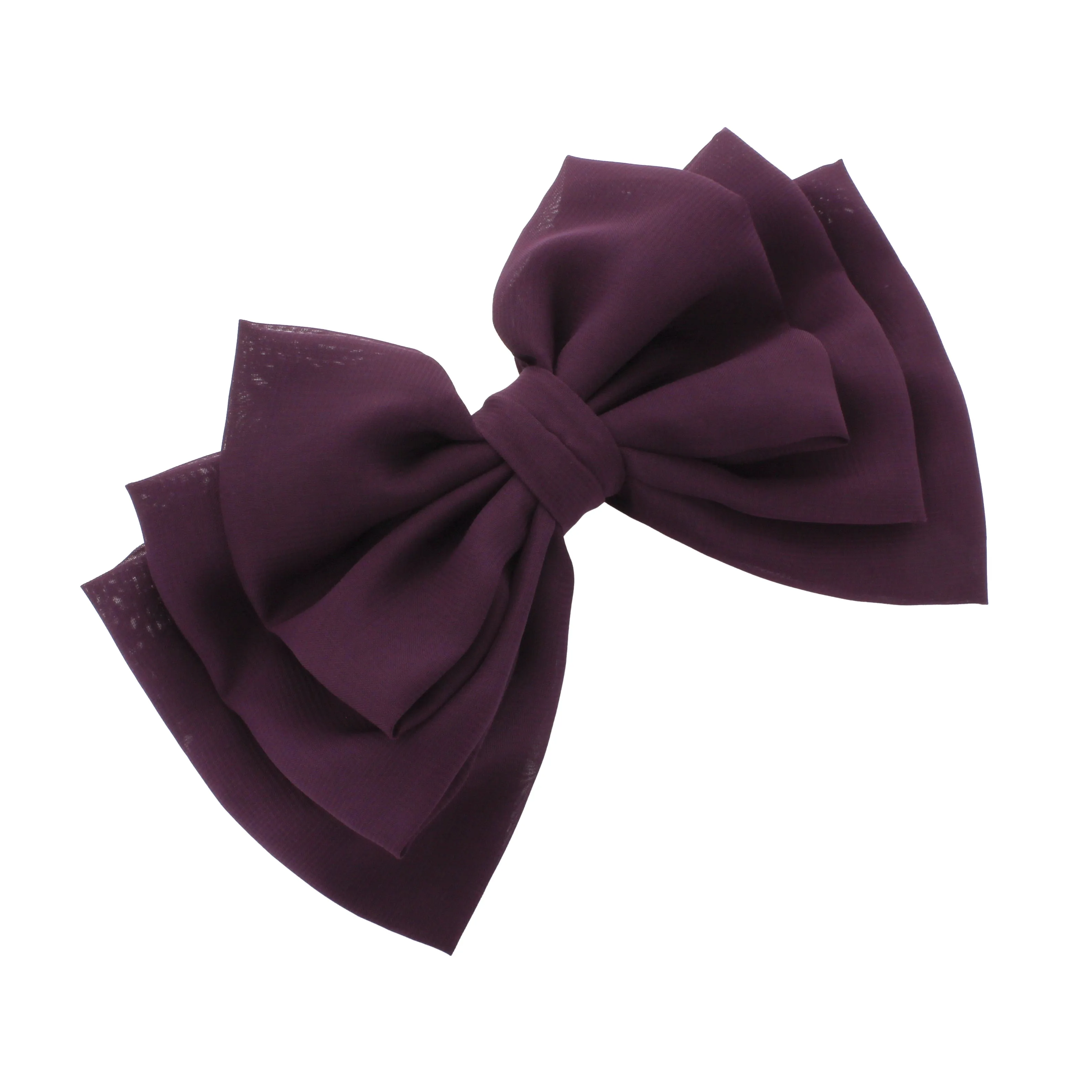 Layered Chiffon Fabric Hair-Bow