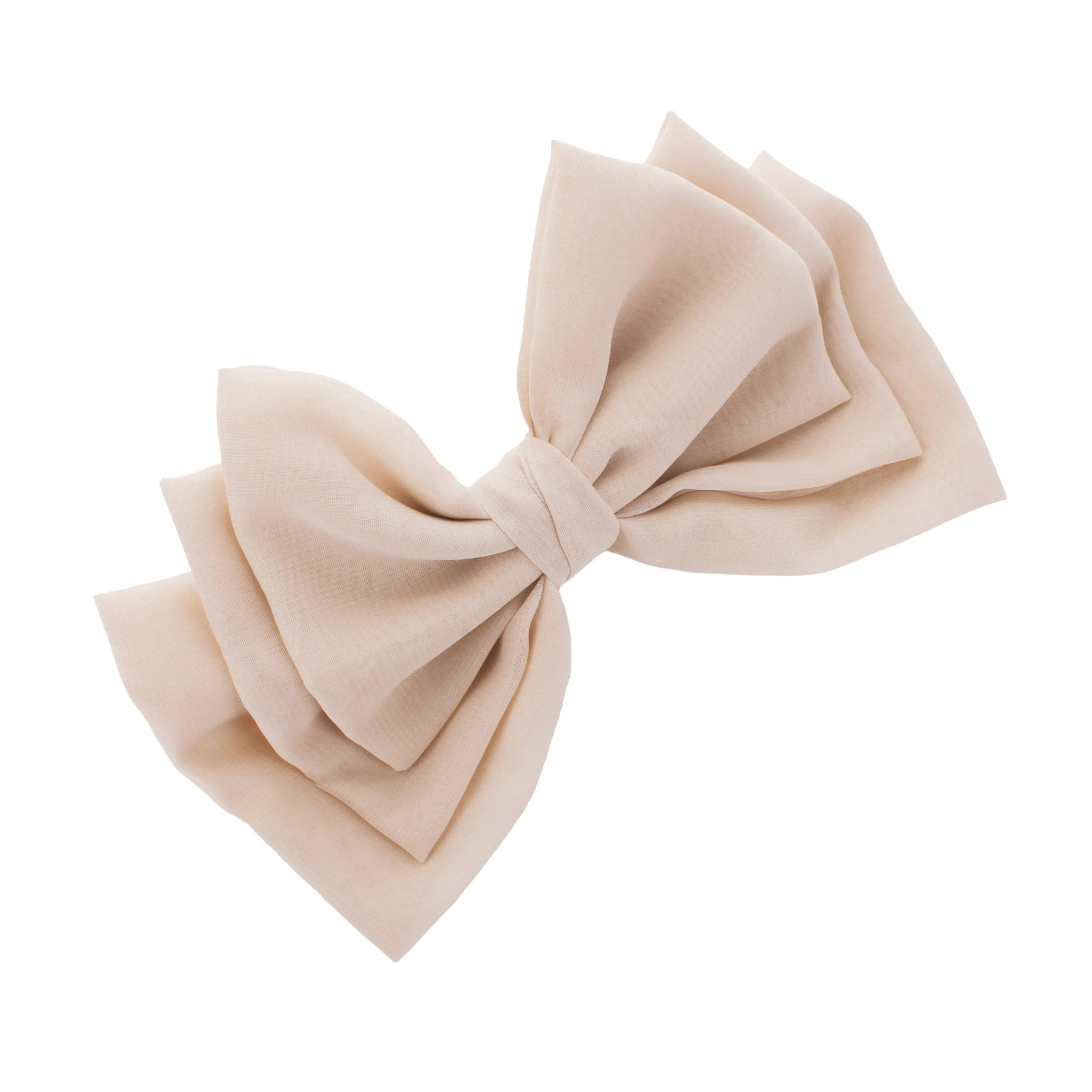 Layered Chiffon Fabric Hair-Bow