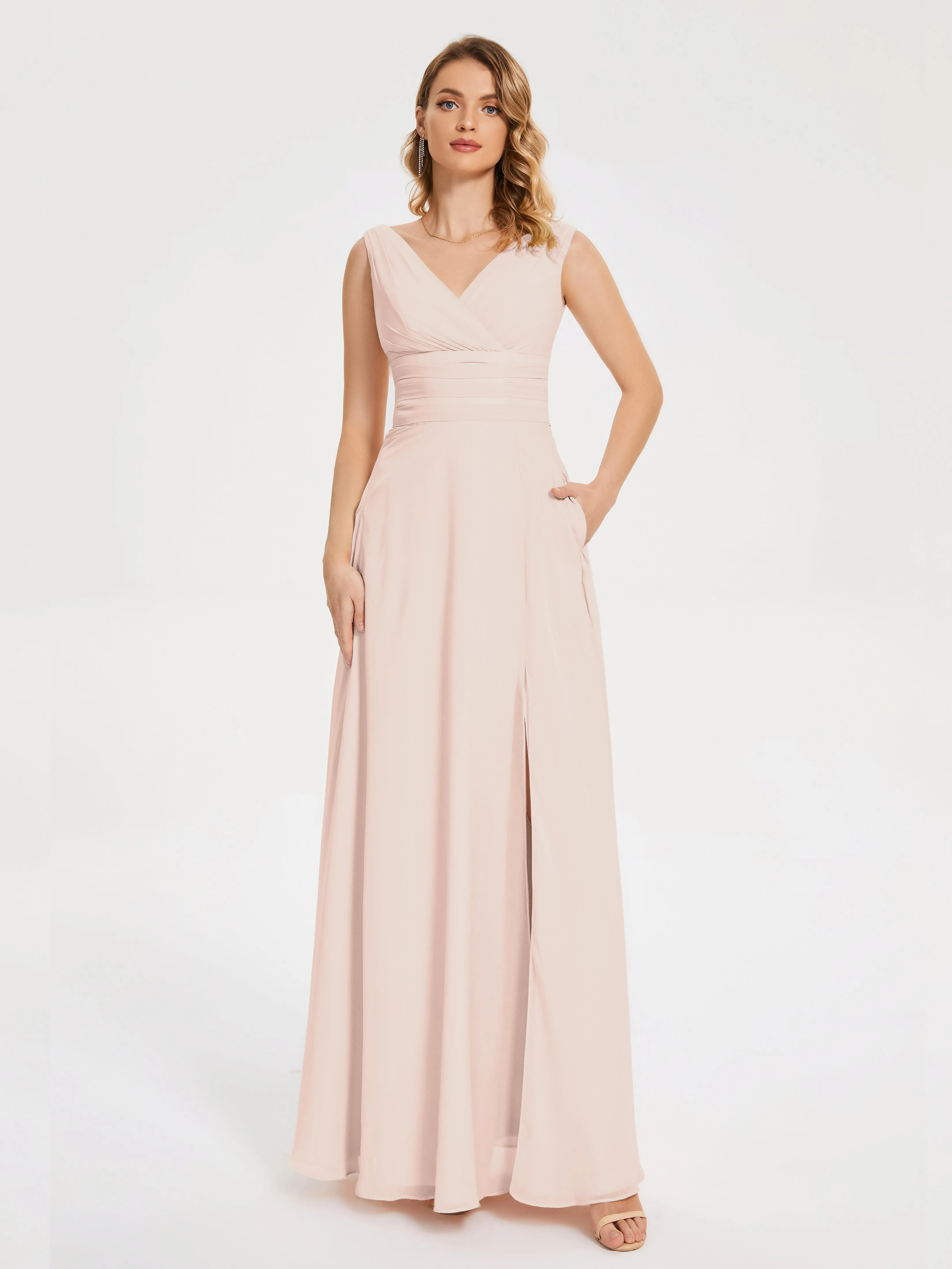 Lucille Elegant Chiffon Mother of the Bride Dress With Bow