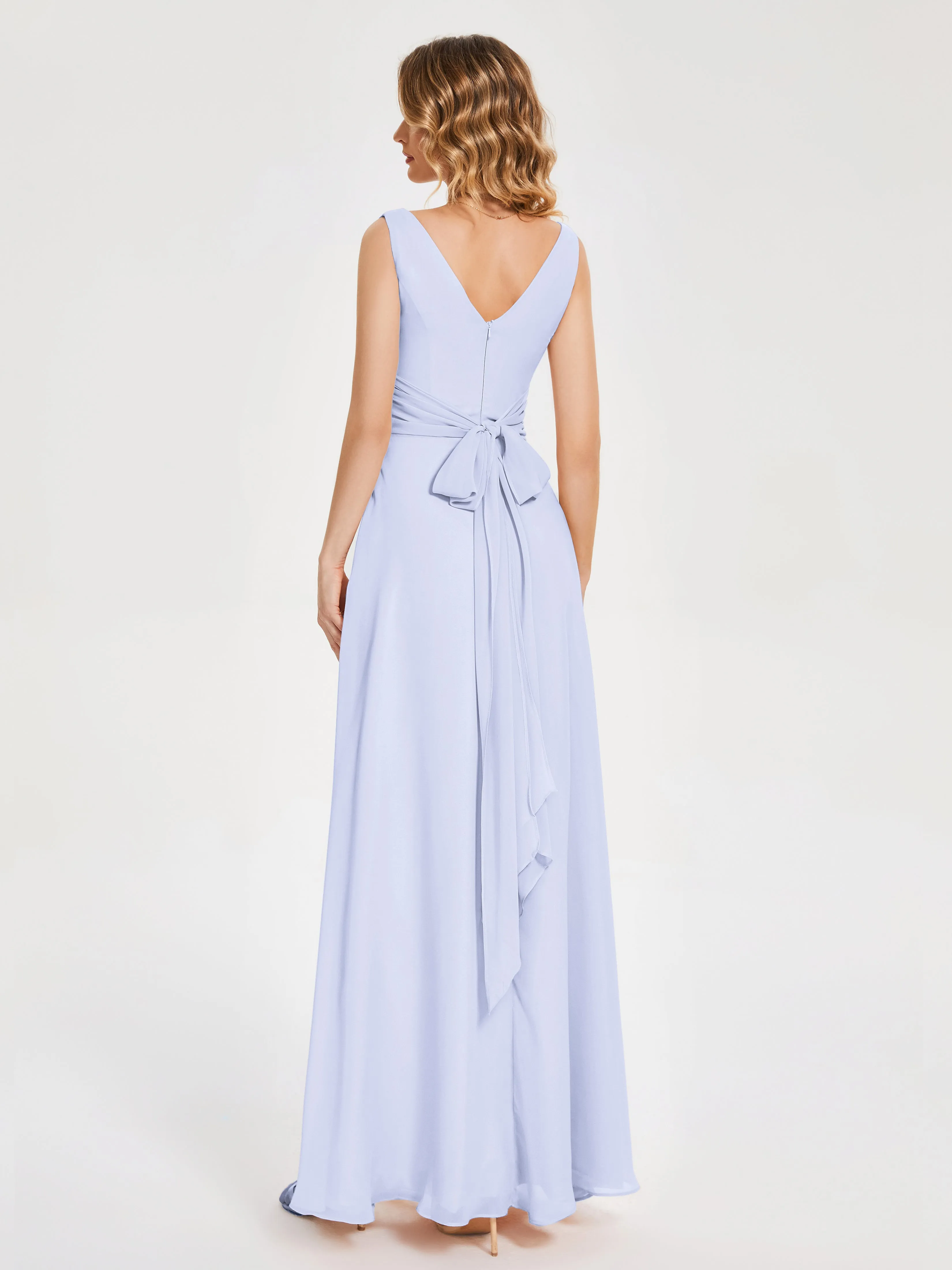 Lucille Elegant Chiffon Mother of the Bride Dress With Bow