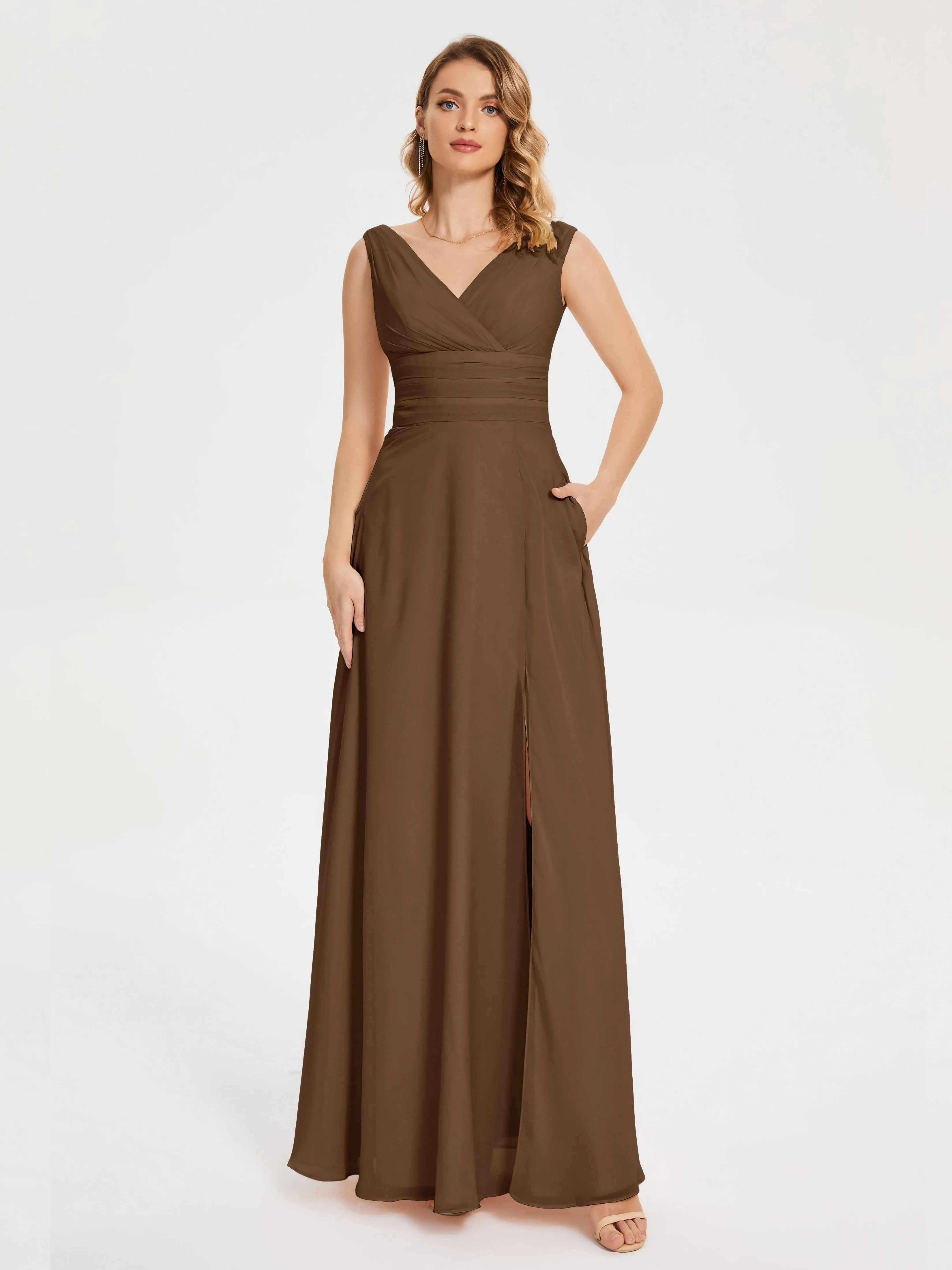 Lucille Elegant Chiffon Mother of the Bride Dress With Bow