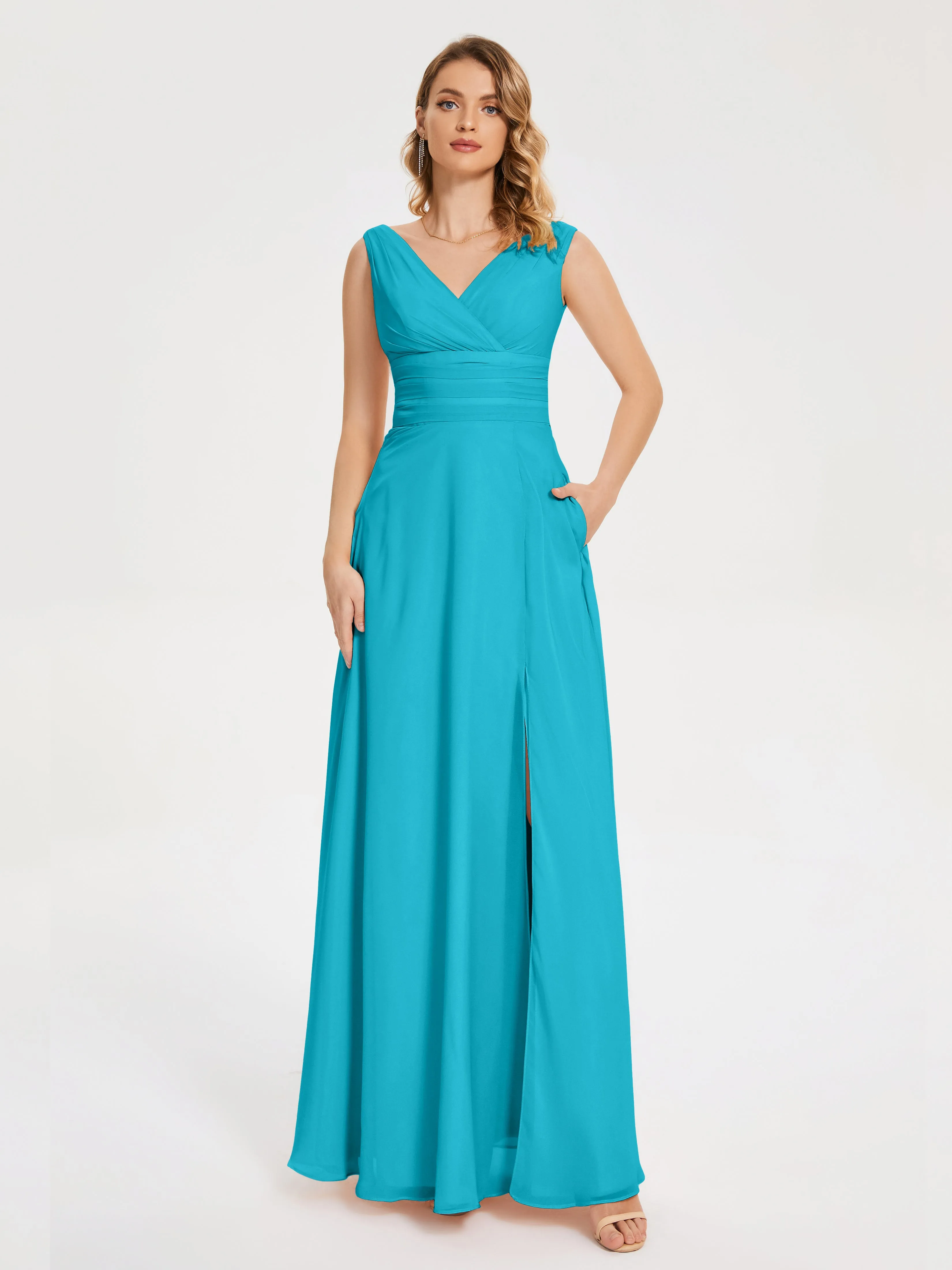 Lucille Elegant Chiffon Mother of the Bride Dress With Bow