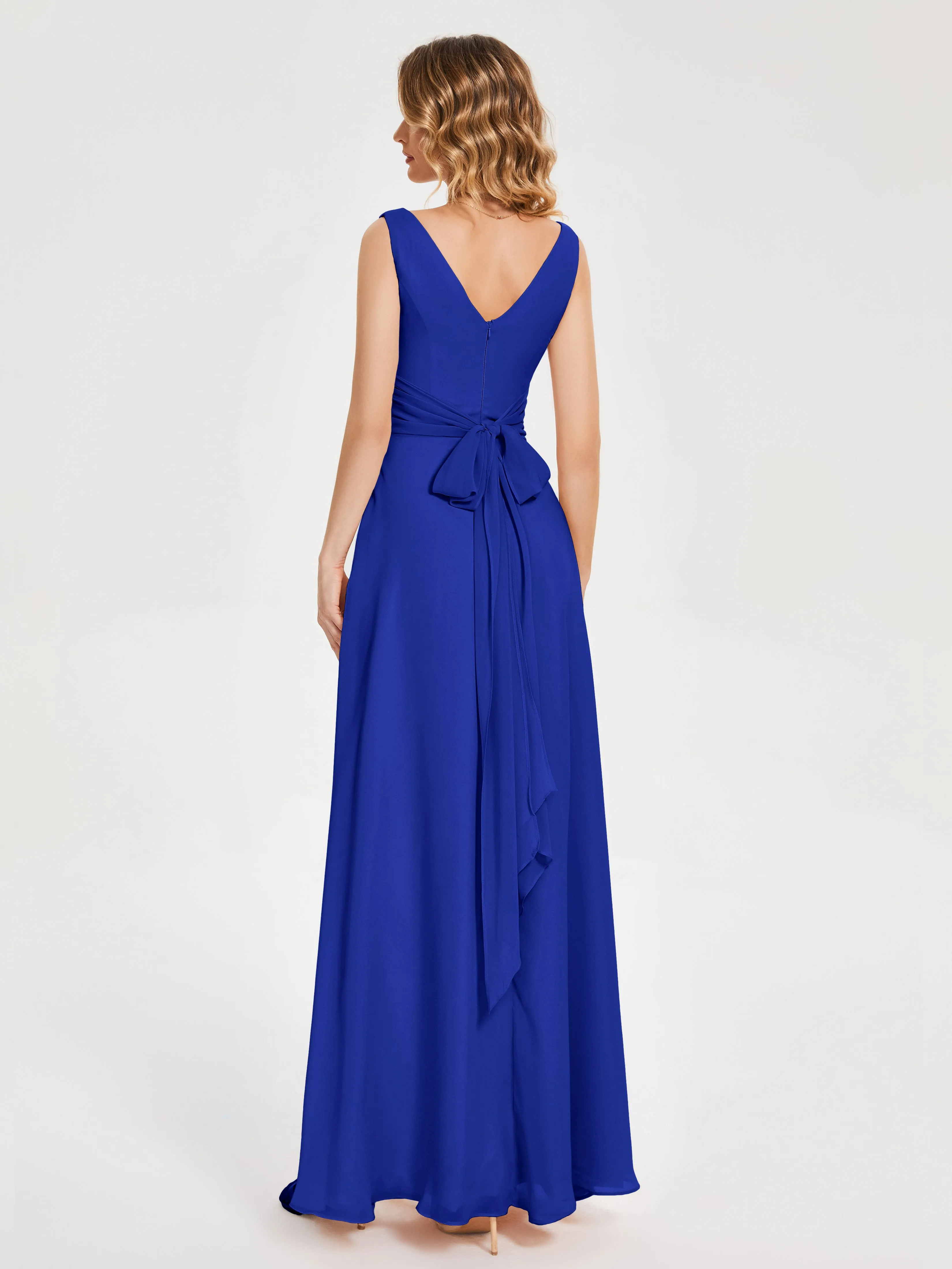 Lucille Elegant Chiffon Mother of the Bride Dress With Bow