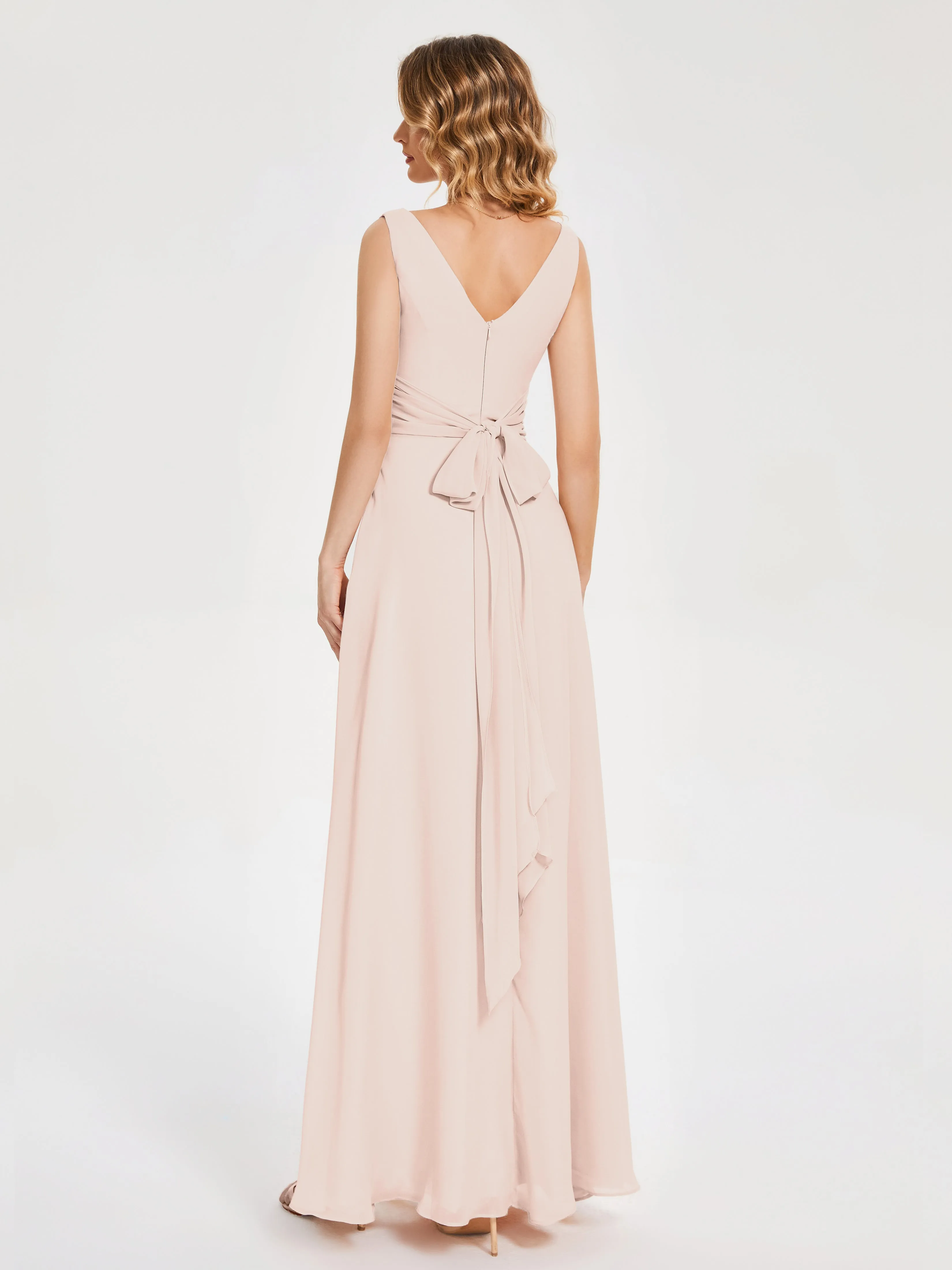 Lucille Elegant Chiffon Mother of the Bride Dress With Bow