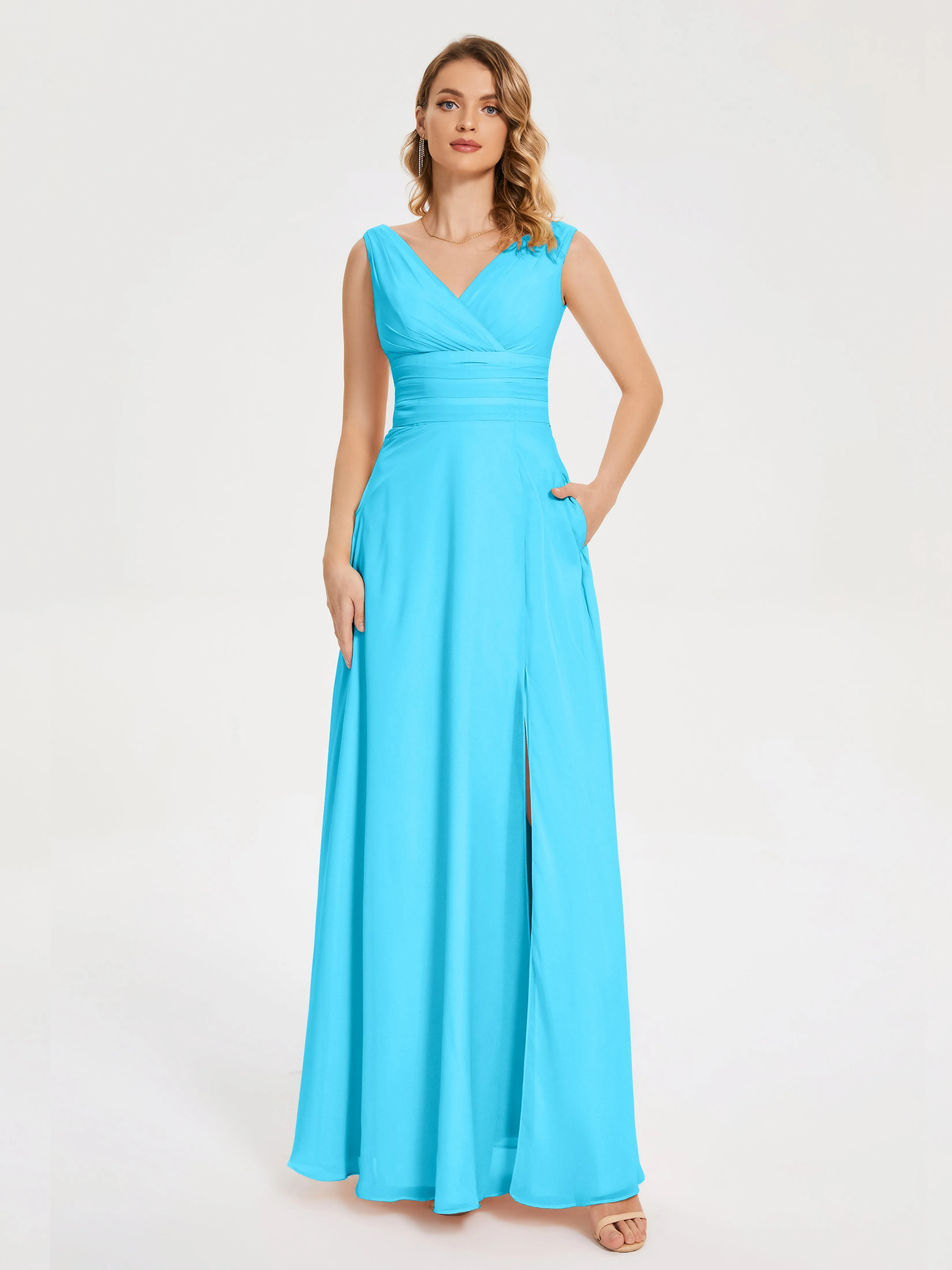 Lucille Elegant Chiffon Mother of the Bride Dress With Bow