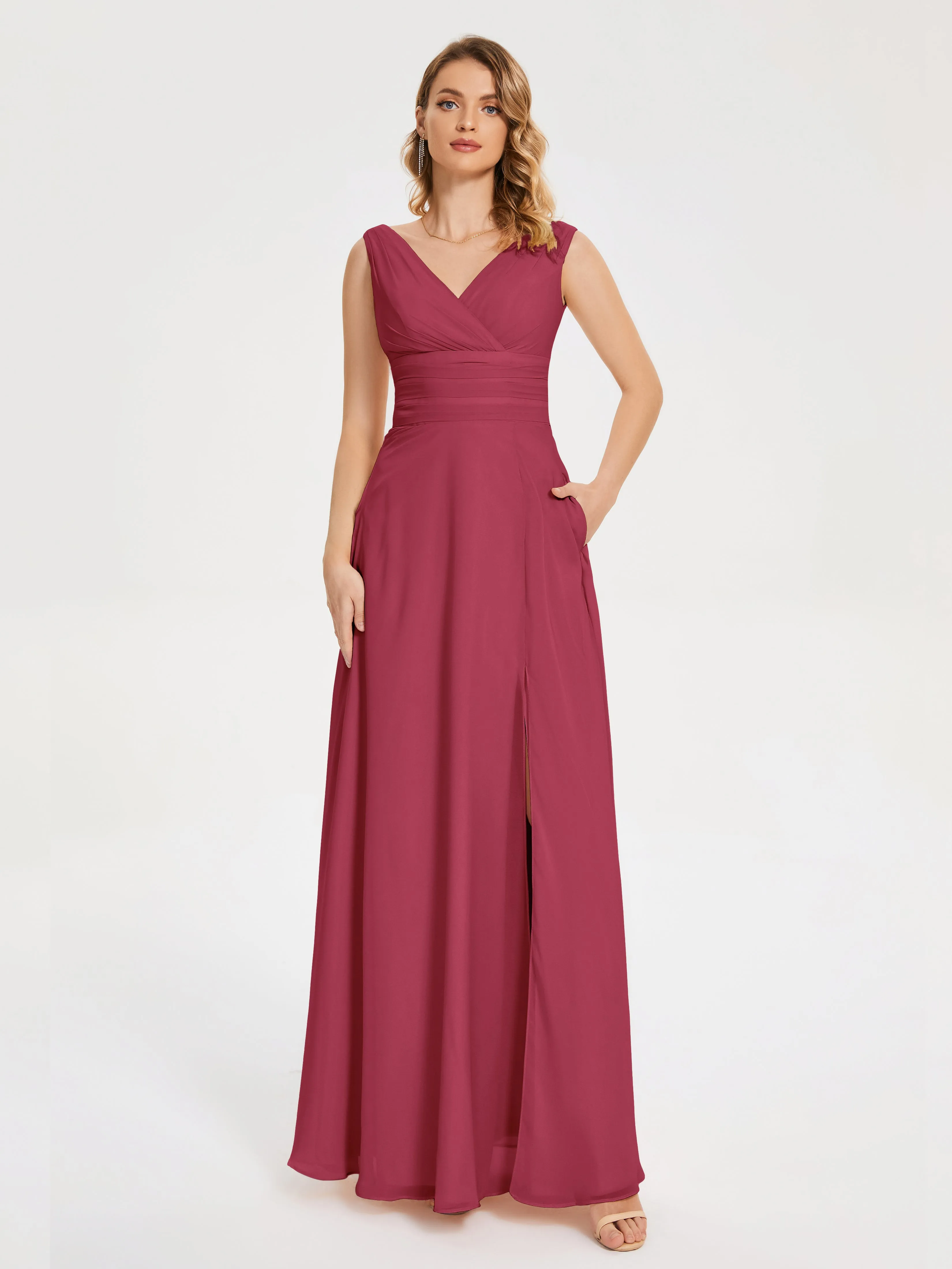 Lucille Elegant Chiffon Mother of the Bride Dress With Bow