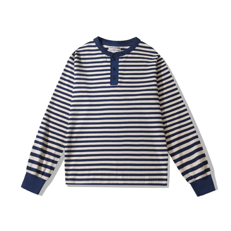 Men's Long Sleeve Striped T-Shirt