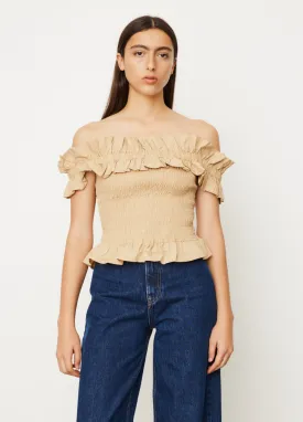 Off-Shoulder Smock Top