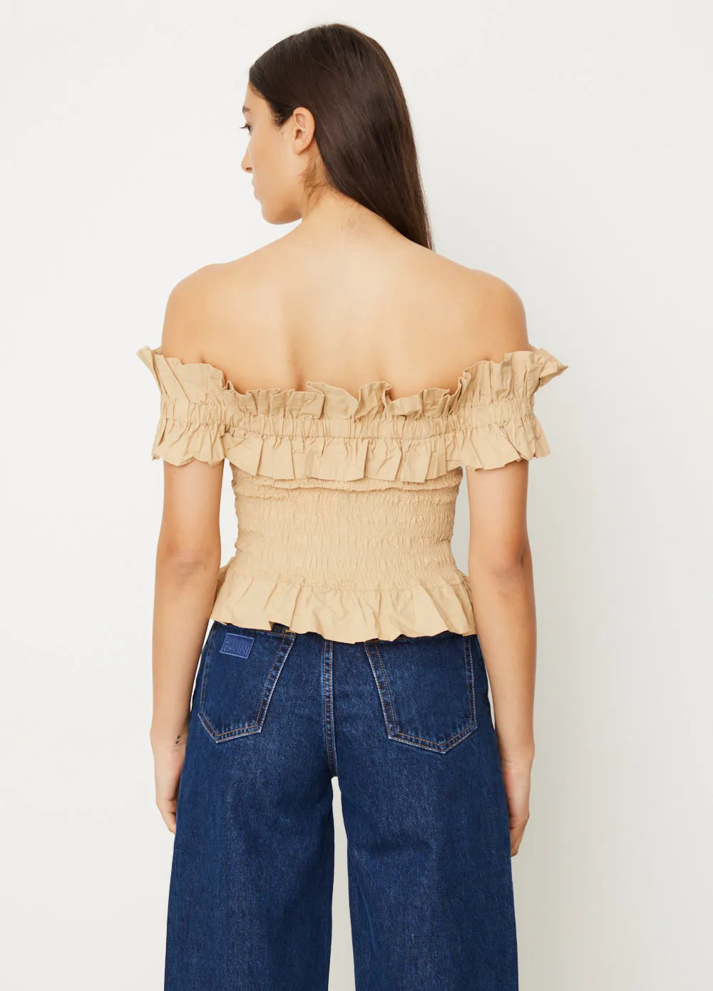 Off-Shoulder Smock Top