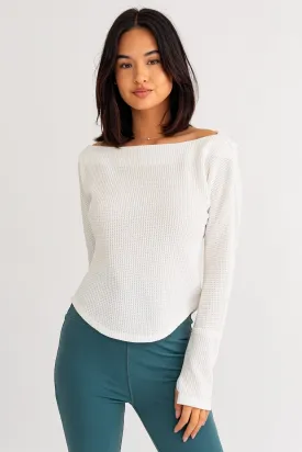 Off Shoulder Thermal Top