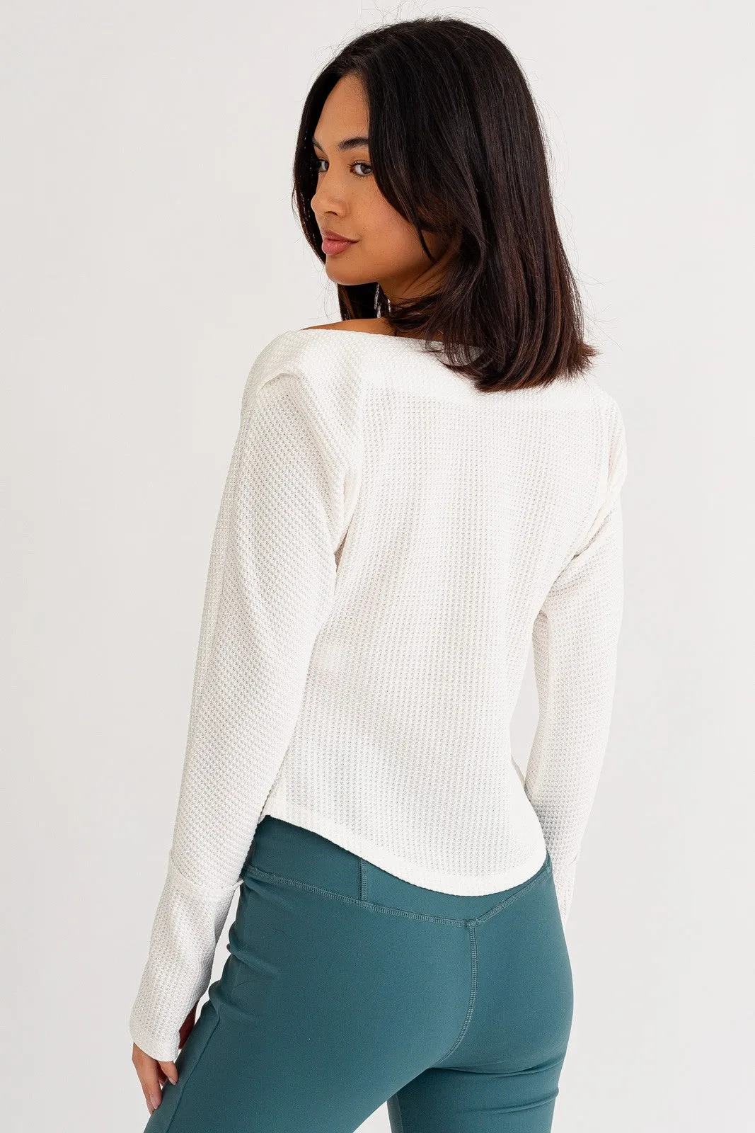 Off Shoulder Thermal Top