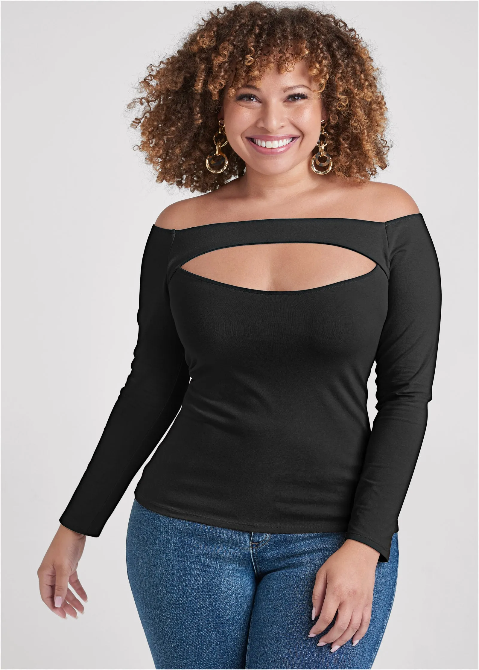 Off-The-Shoulder Top - Black