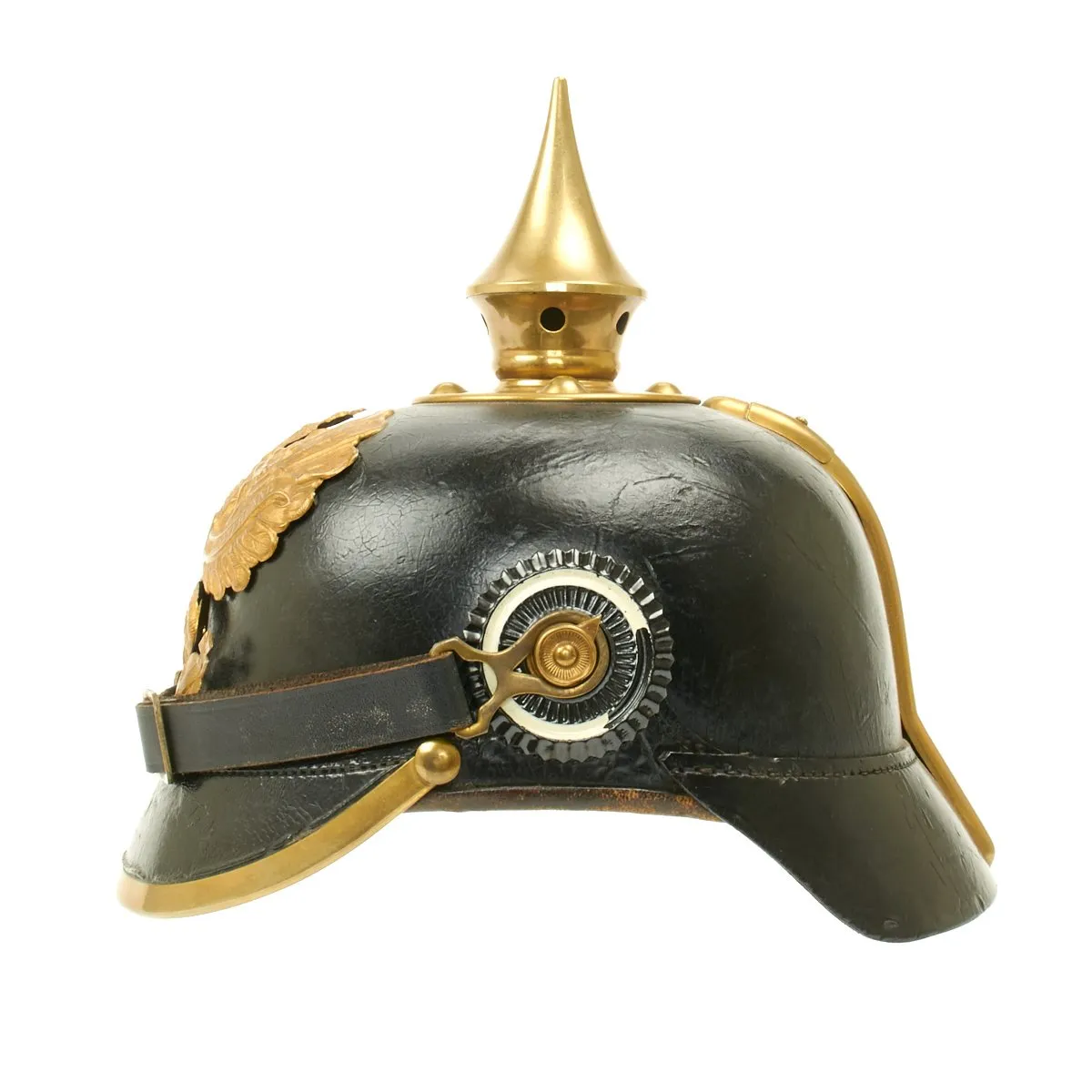 Original German WWI Prussian M1895 Pickelhaube Spiked Helmet by Julius Jansen - Dated 1912