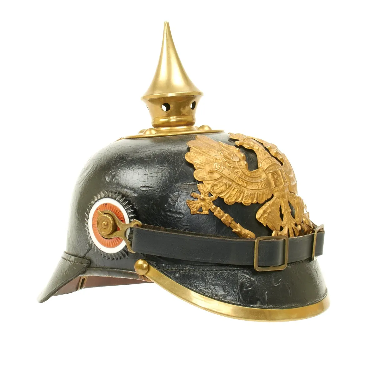 Original German WWI Prussian M1895 Pickelhaube Spiked Helmet by Julius Jansen - Dated 1912