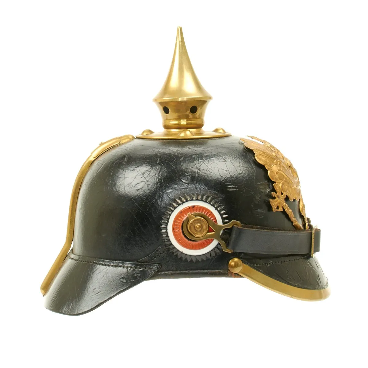 Original German WWI Prussian M1895 Pickelhaube Spiked Helmet by Julius Jansen - Dated 1912