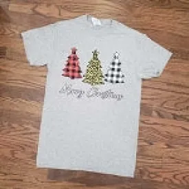 Plaid Christmas Tree T Shirt