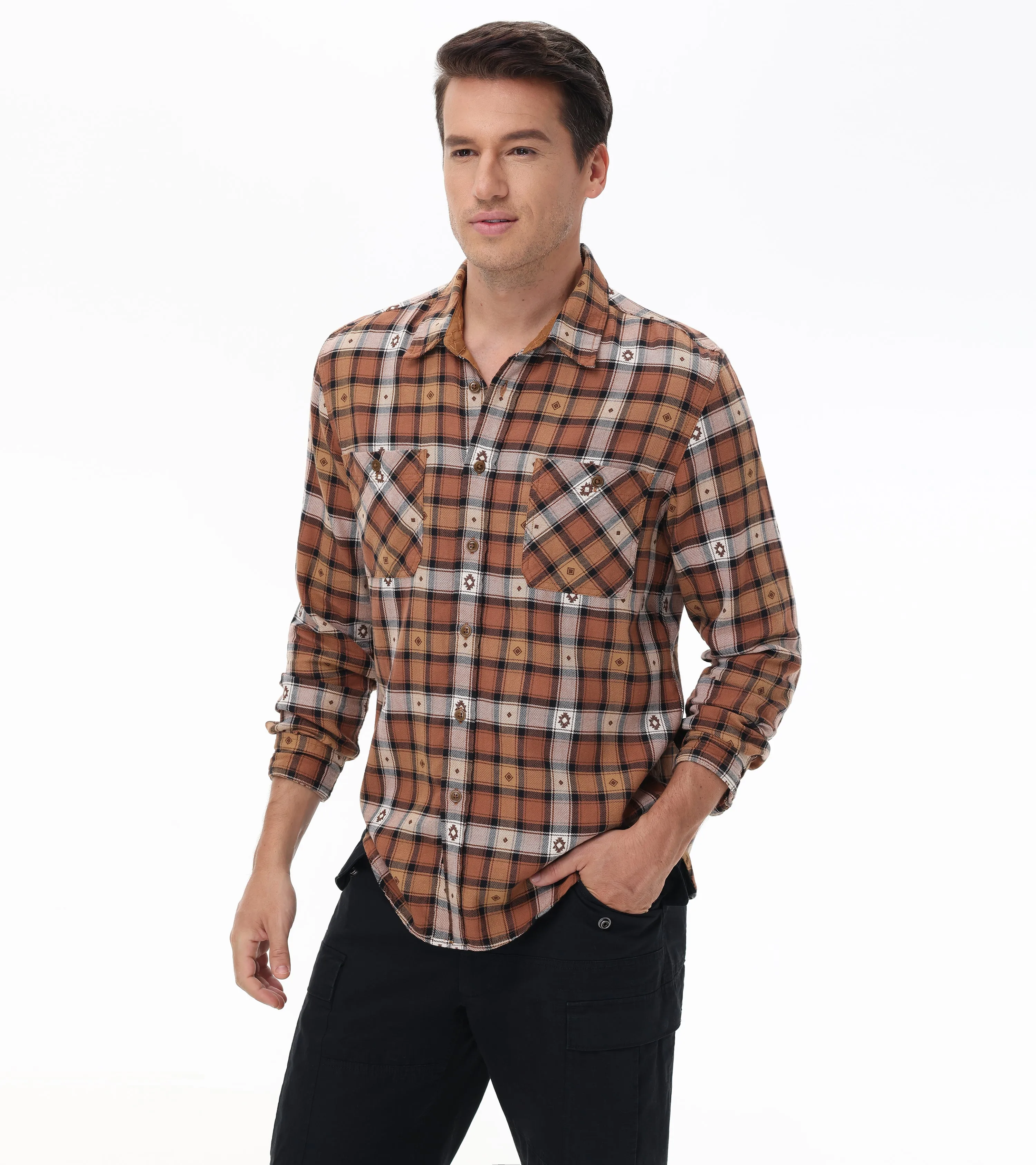 Plaid Jacquard Shirt