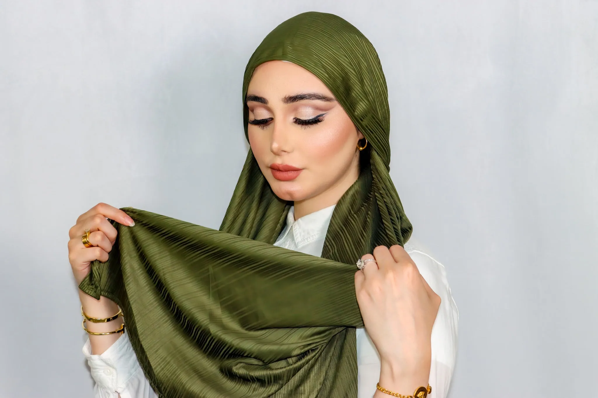 Premium Chiffon Army Green Hijab