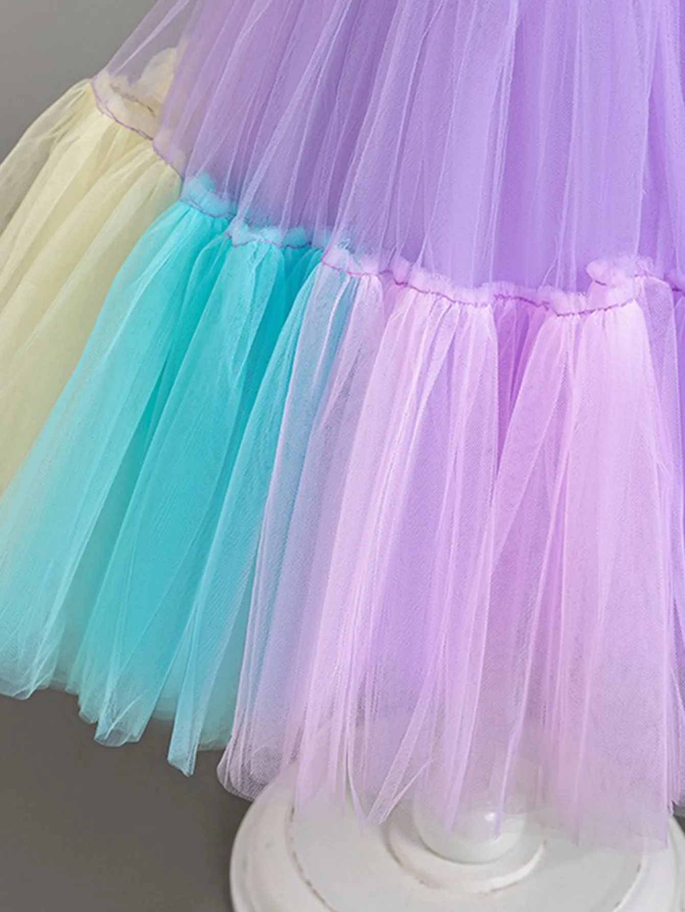 Princess dress gradient color mesh skirt small children's skirt bow dress