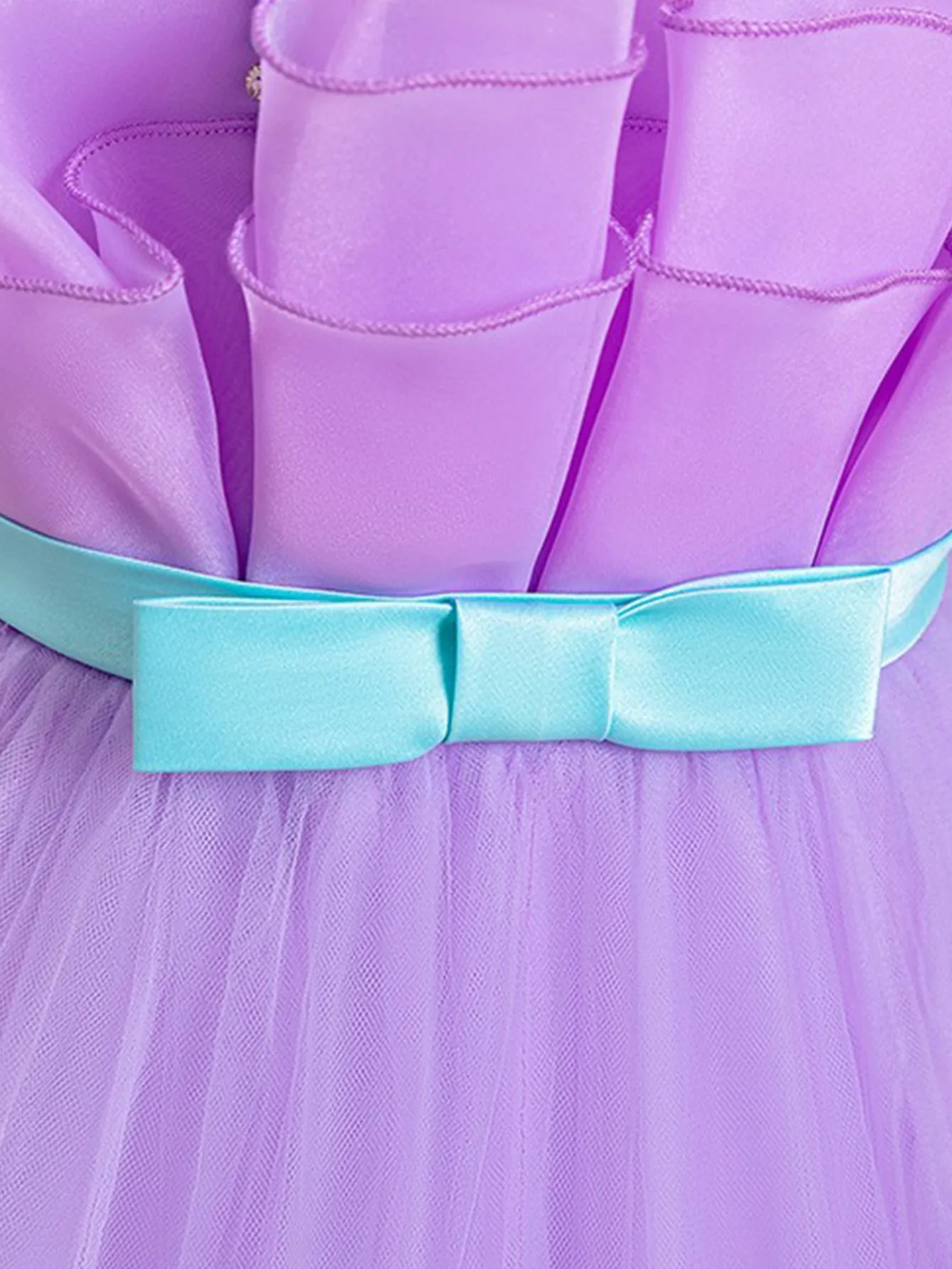 Princess dress gradient color mesh skirt small children's skirt bow dress