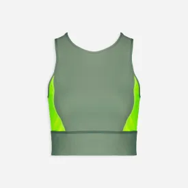 Reakt Tank Top in Sage & Yellow