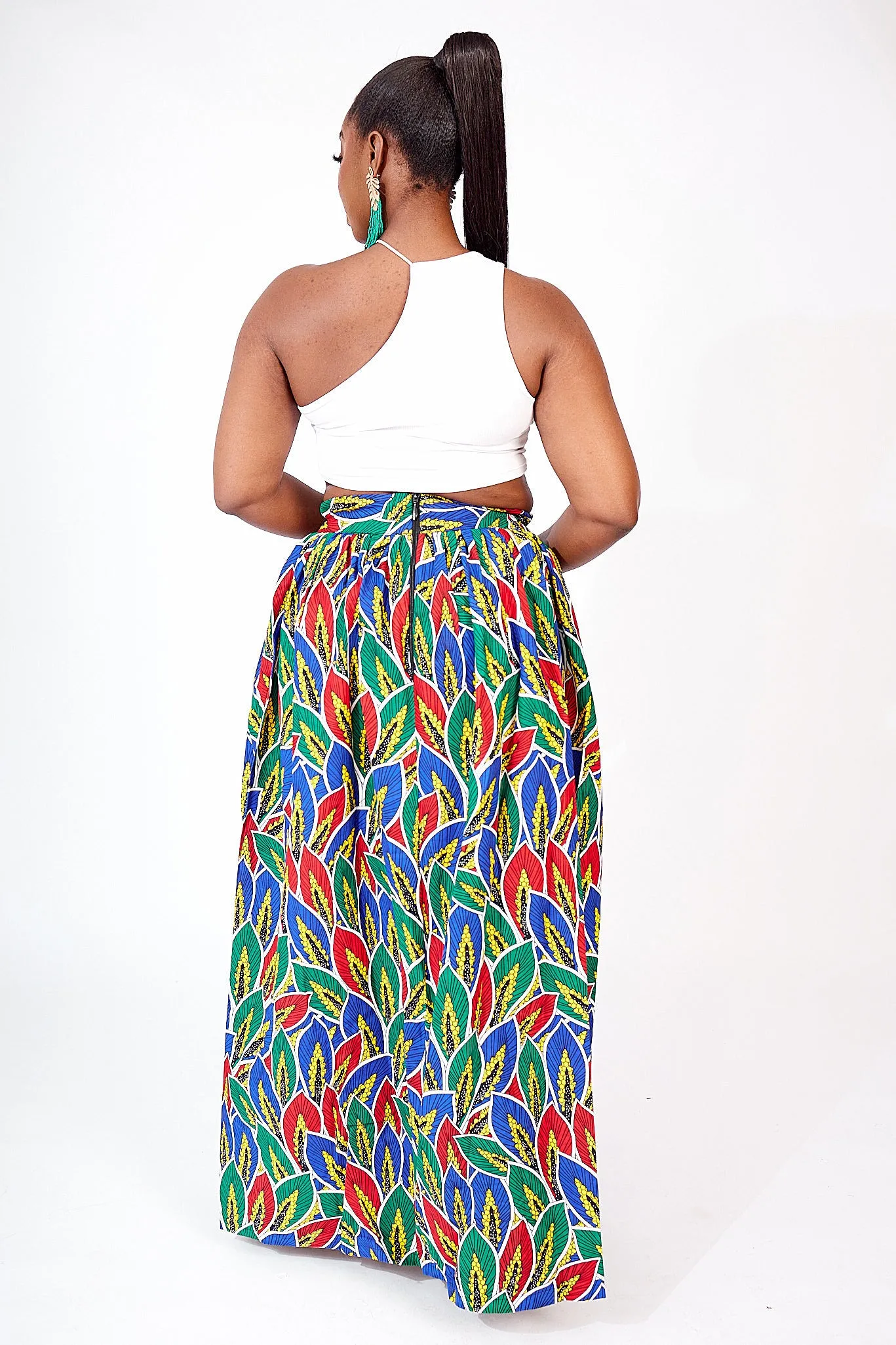 SEKI AFRICAN PRINT MAXI SKIRT