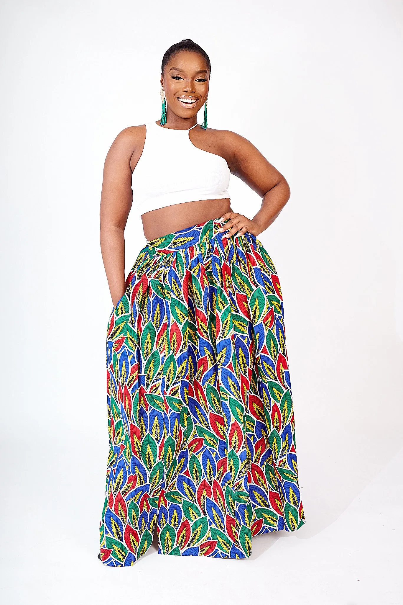 SEKI AFRICAN PRINT MAXI SKIRT